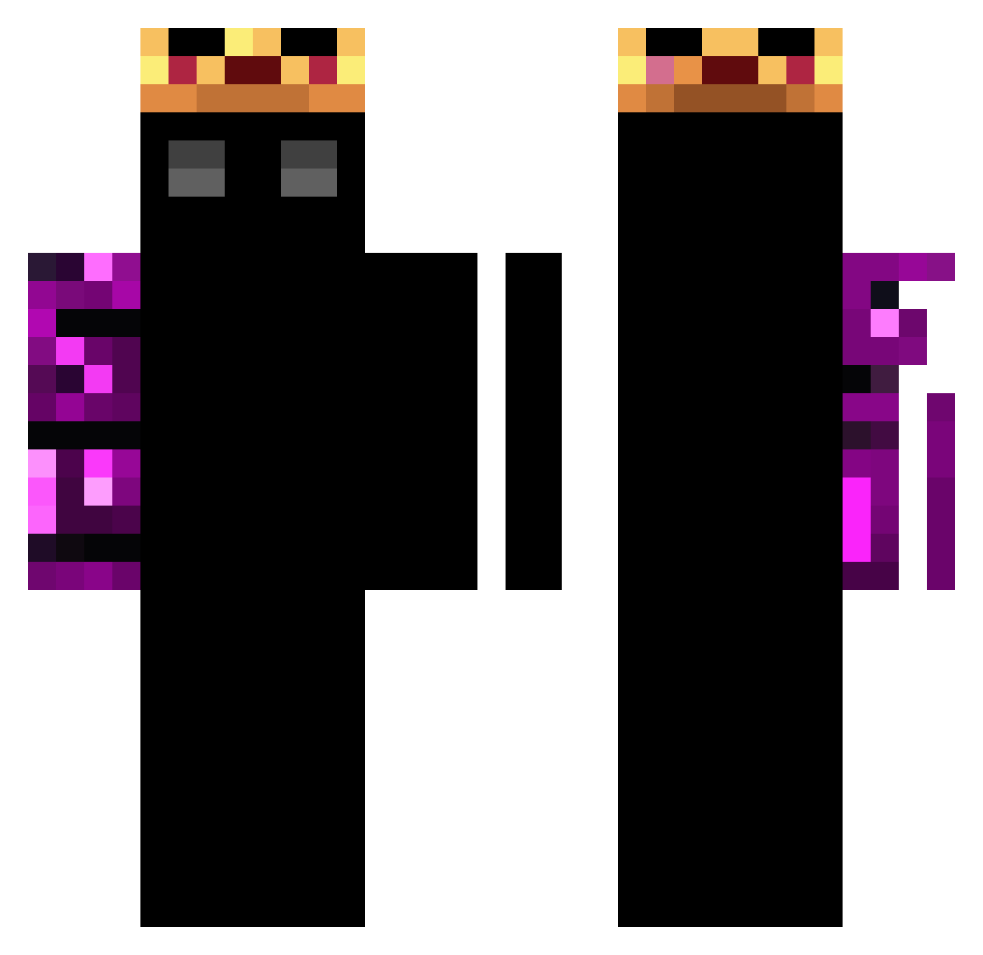 Cerberes88 Minecraft skin, front and back view