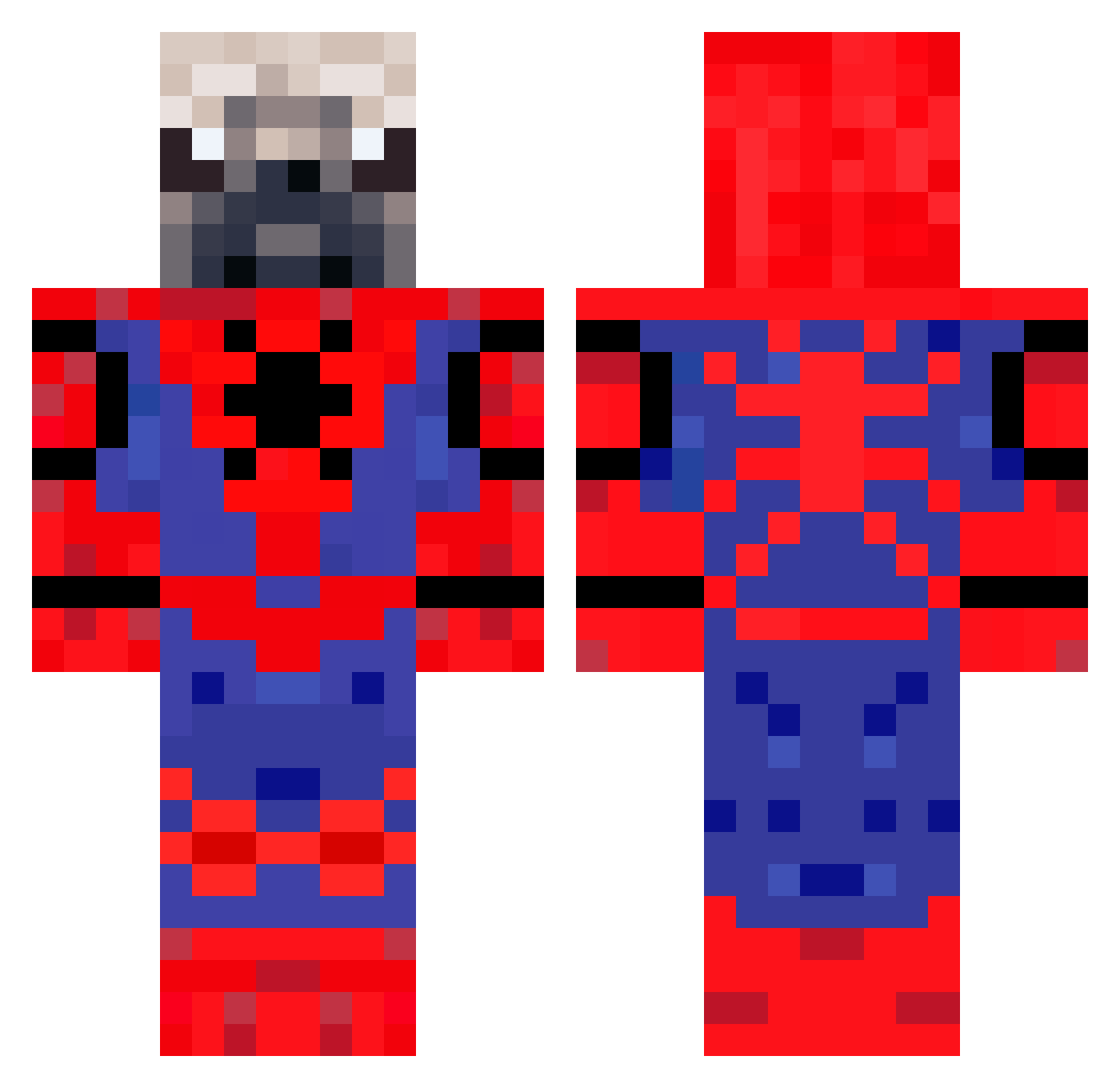 ItzElise07 Minecraft skin, front and back view