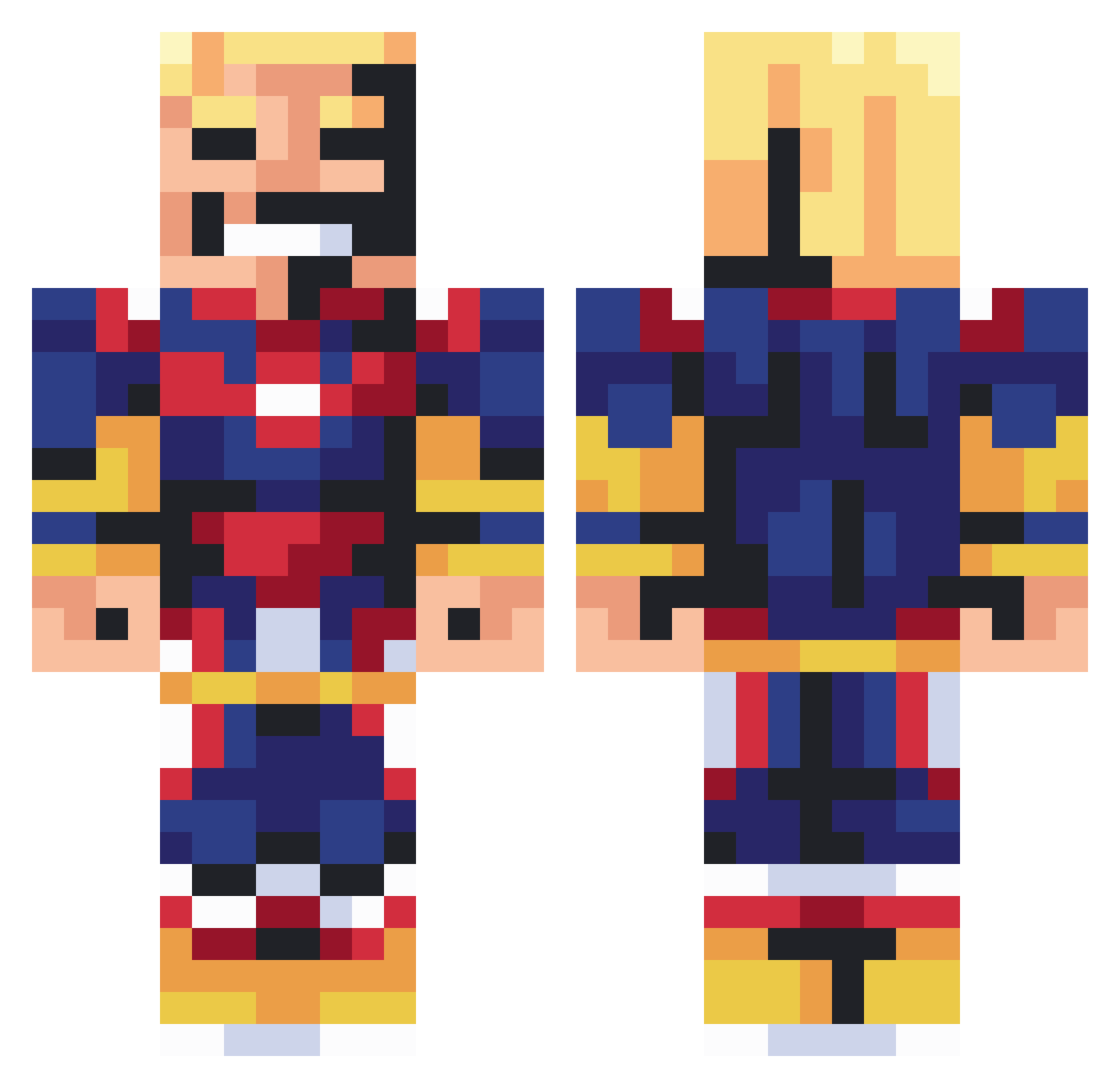 MatthewMCS1217 Minecraft skin, front and back view