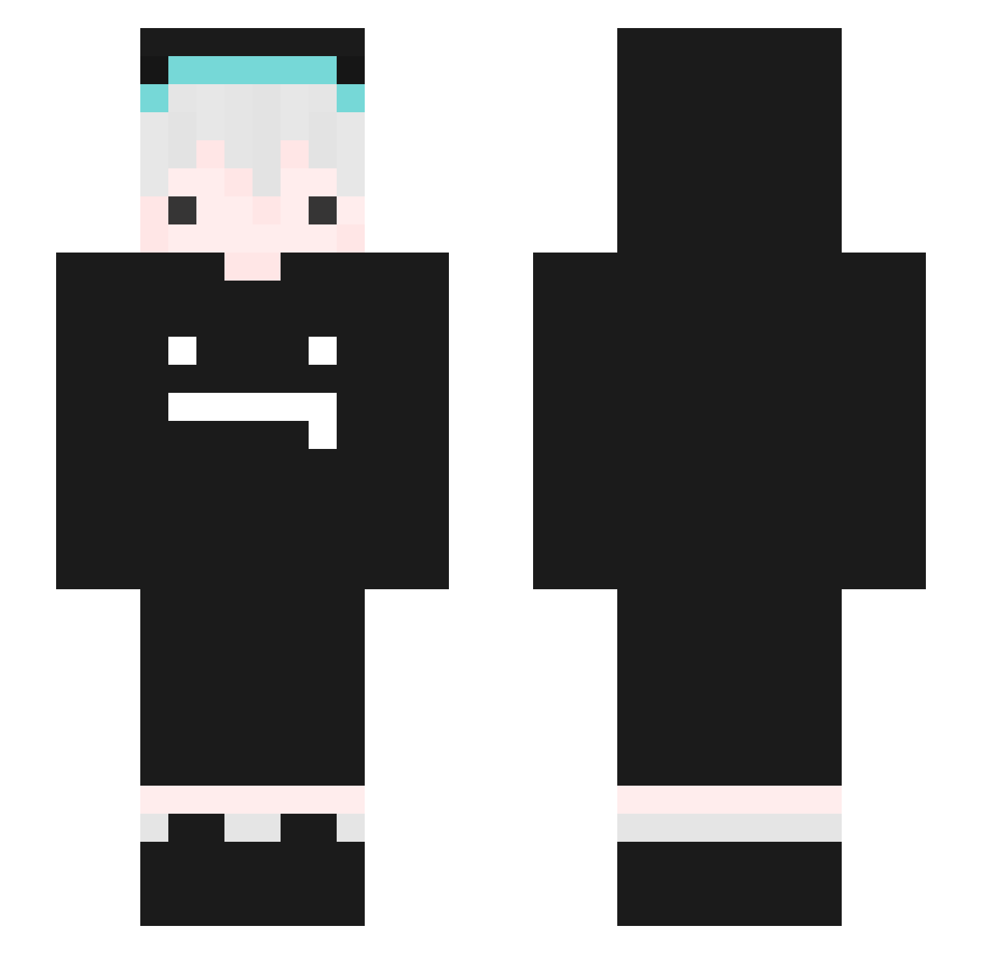 Xervez70 Minecraft skin, front and back view