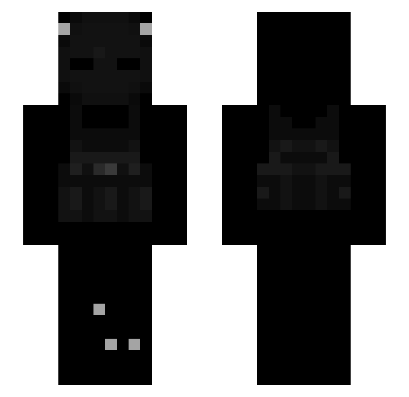 Pydex Minecraft skin, front and back view