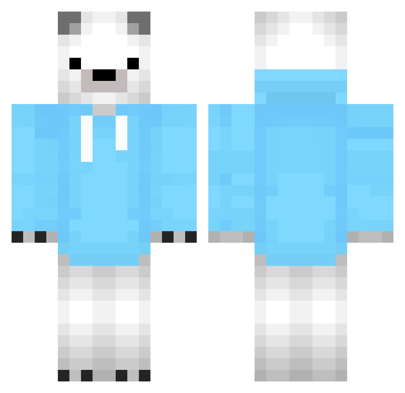 sleepybear1020 Minecraft skin, front and back view