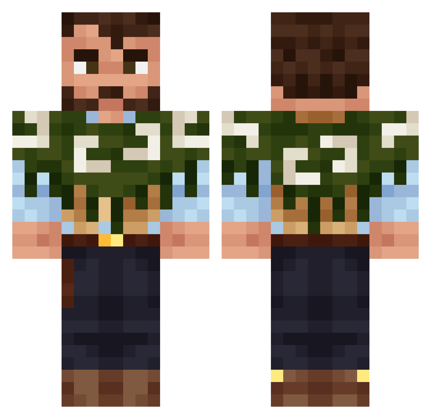 bestintheword1 Minecraft skin, front and back view