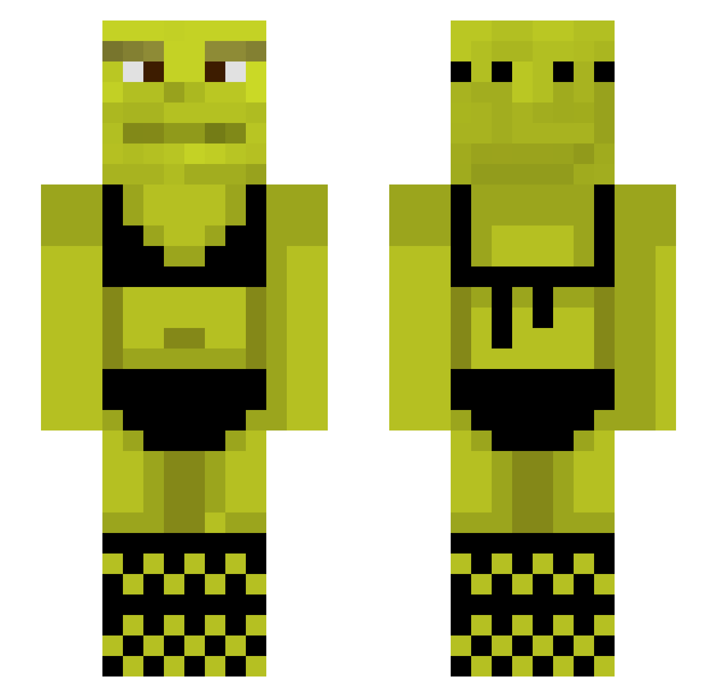 SmoothChino08 Minecraft skin, front and back view