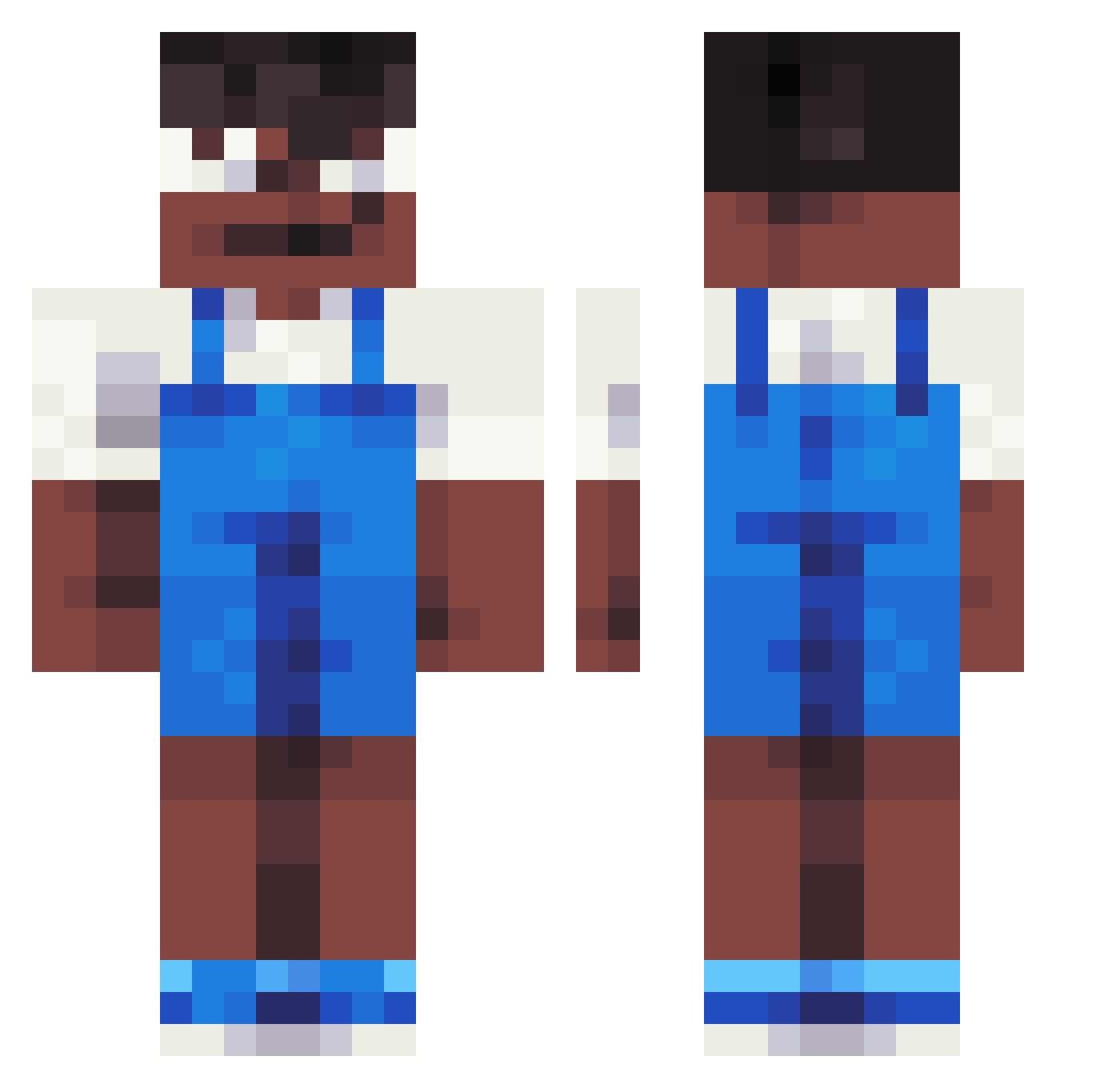 progamer63 Minecraft skin, front and back view