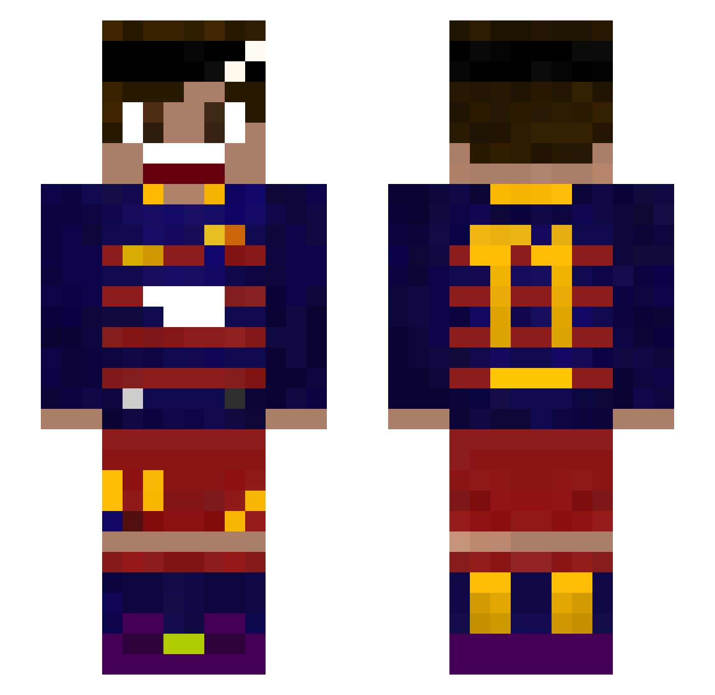 JulioCesar2008 Minecraft skin, front and back view