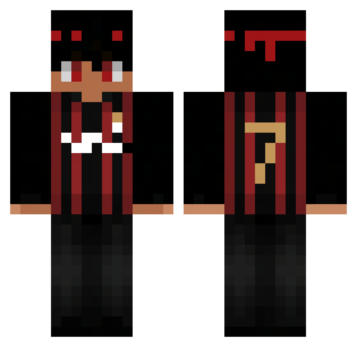 FrlKaz Minecraft skin, front and back view