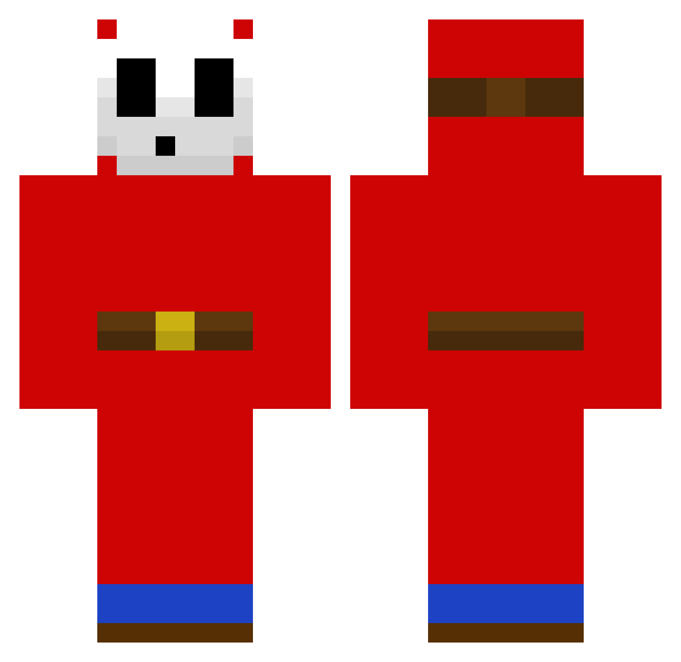 NlceMage Minecraft skin, front and back view