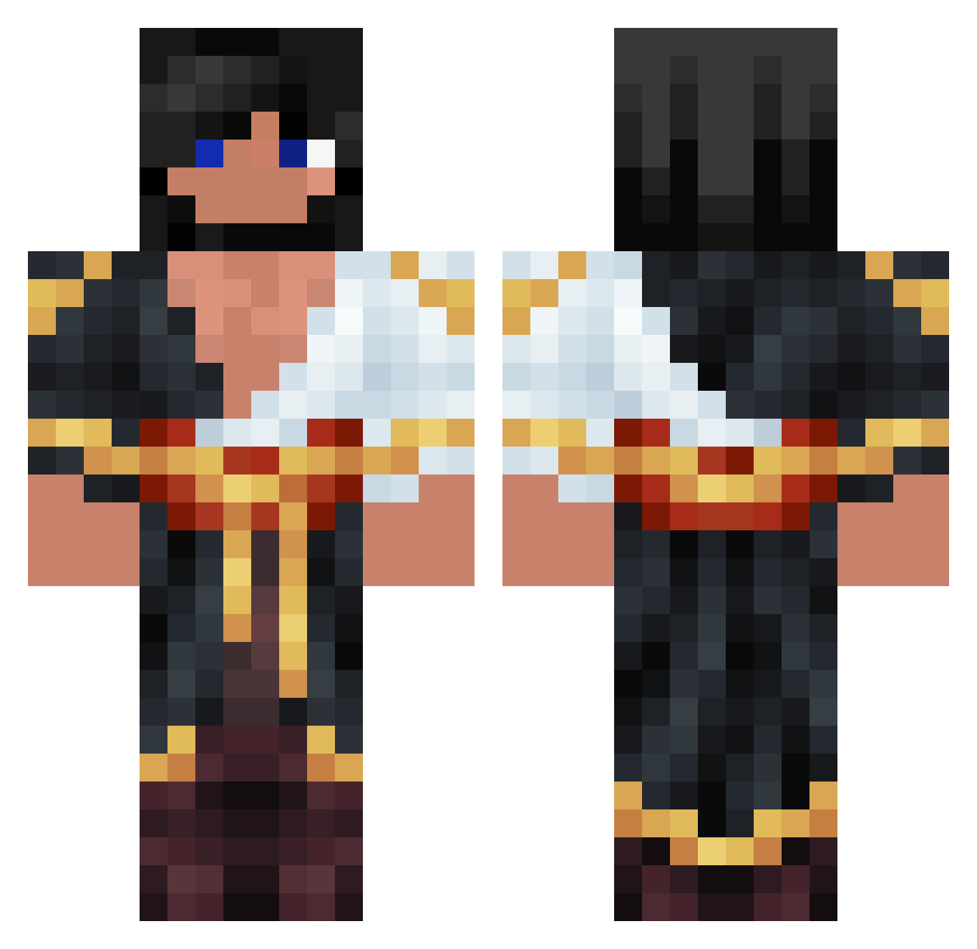N00dle_Senpai Minecraft skin, front and back view