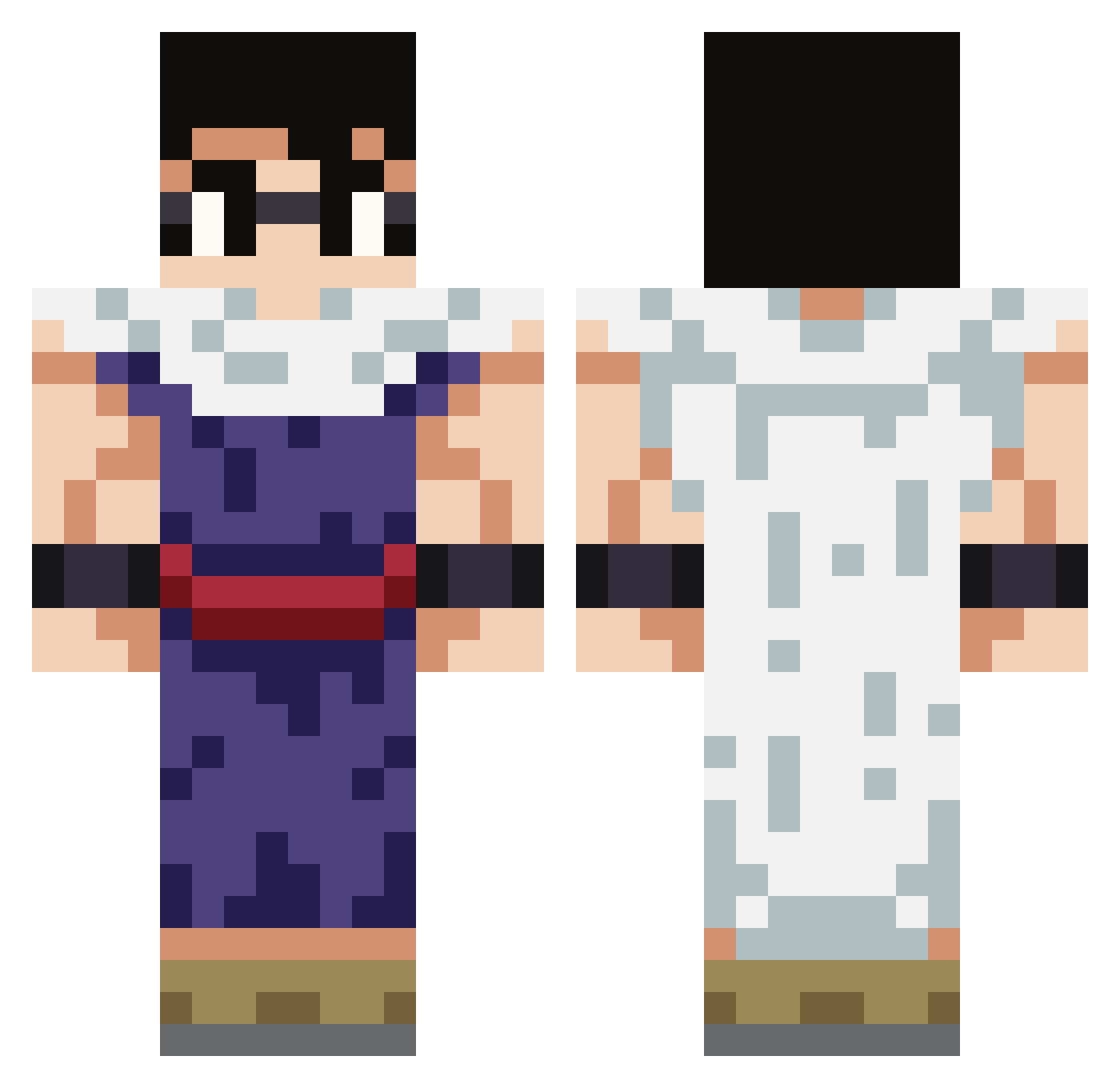 PK_Yogurt Minecraft skin, front and back view