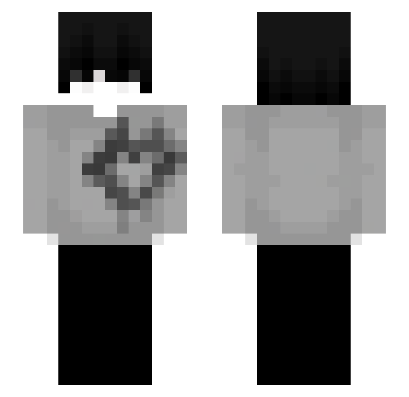 Lust Minecraft skin, front and back view