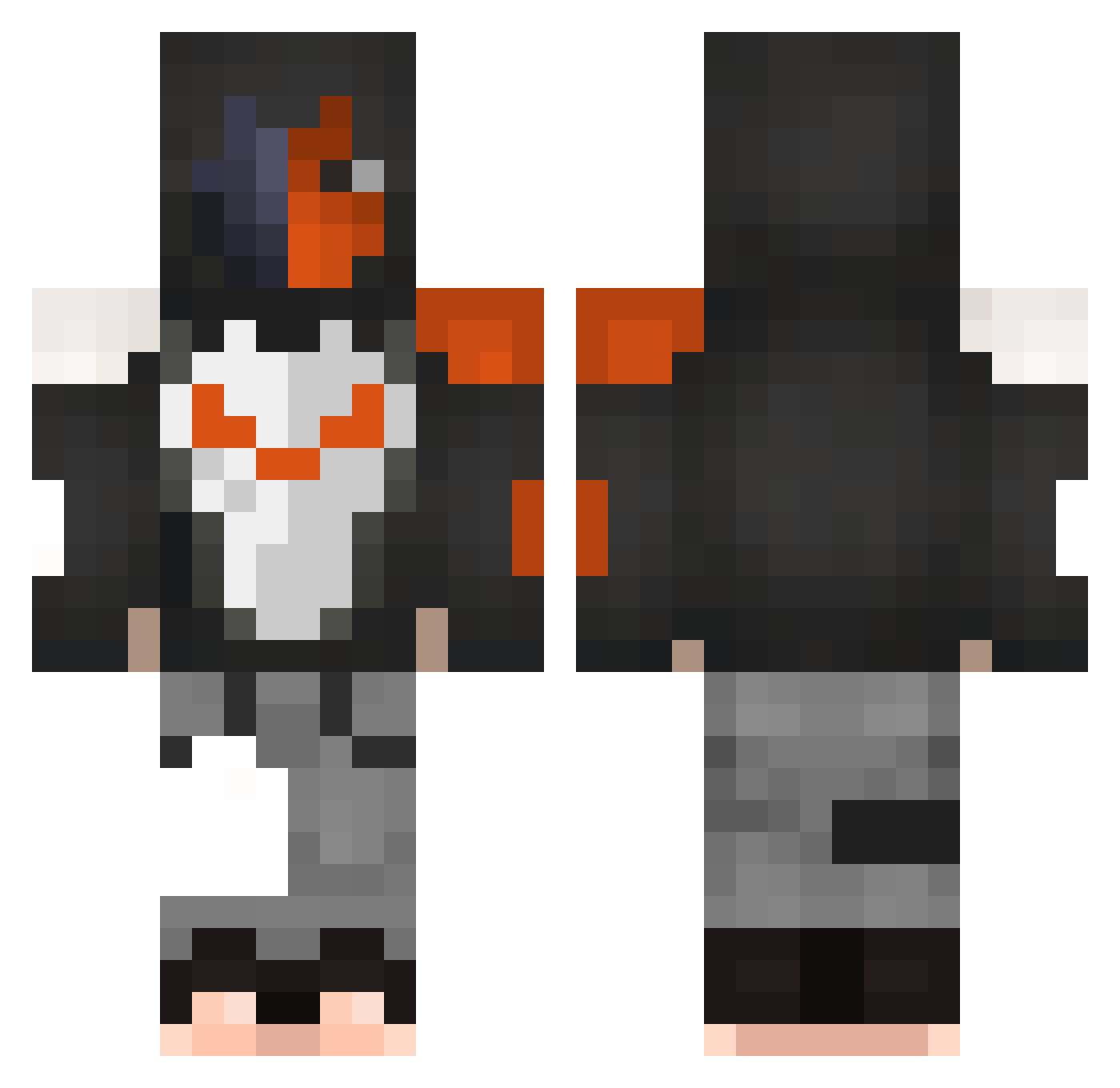 saurgyreaper Minecraft skin, front and back view