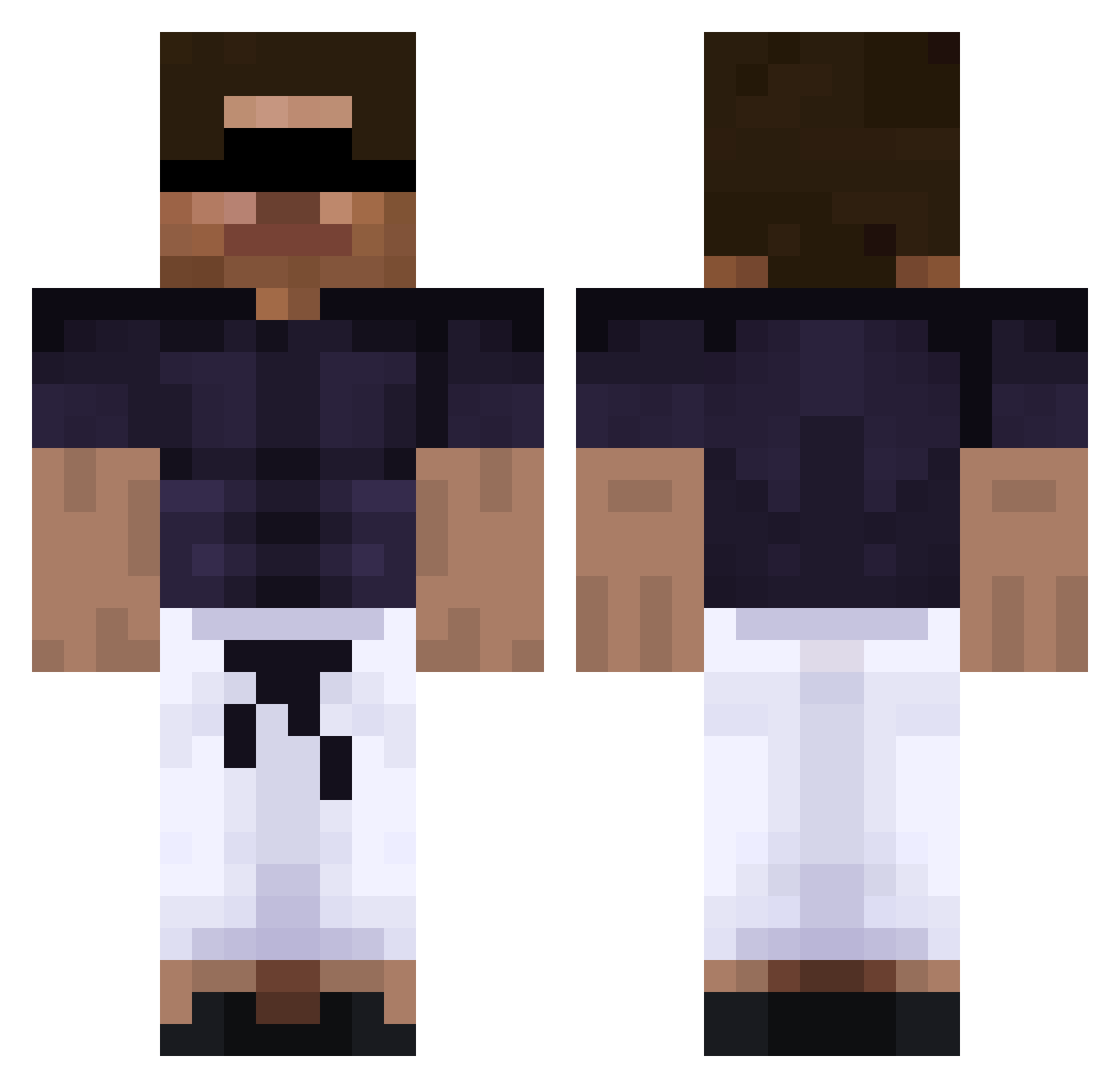 Saibbo Minecraft skin, front and back view