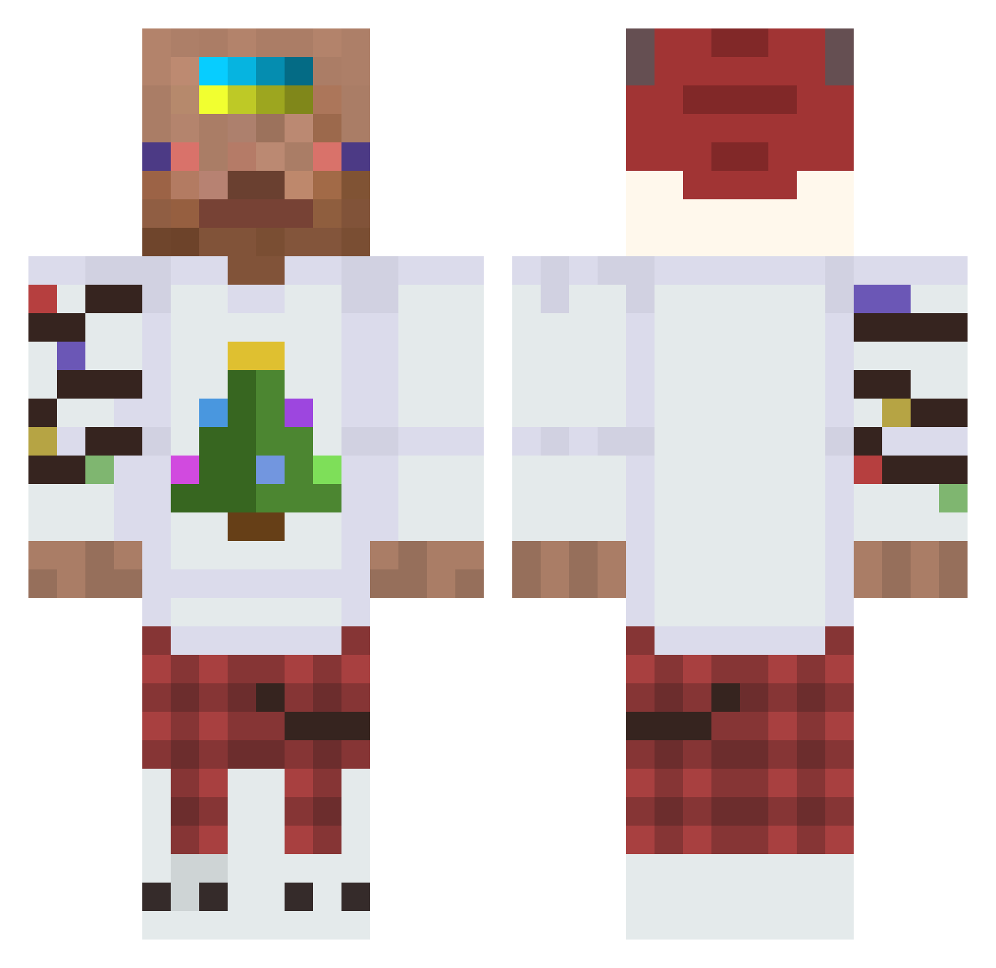 Deeped Minecraft skin, front and back view