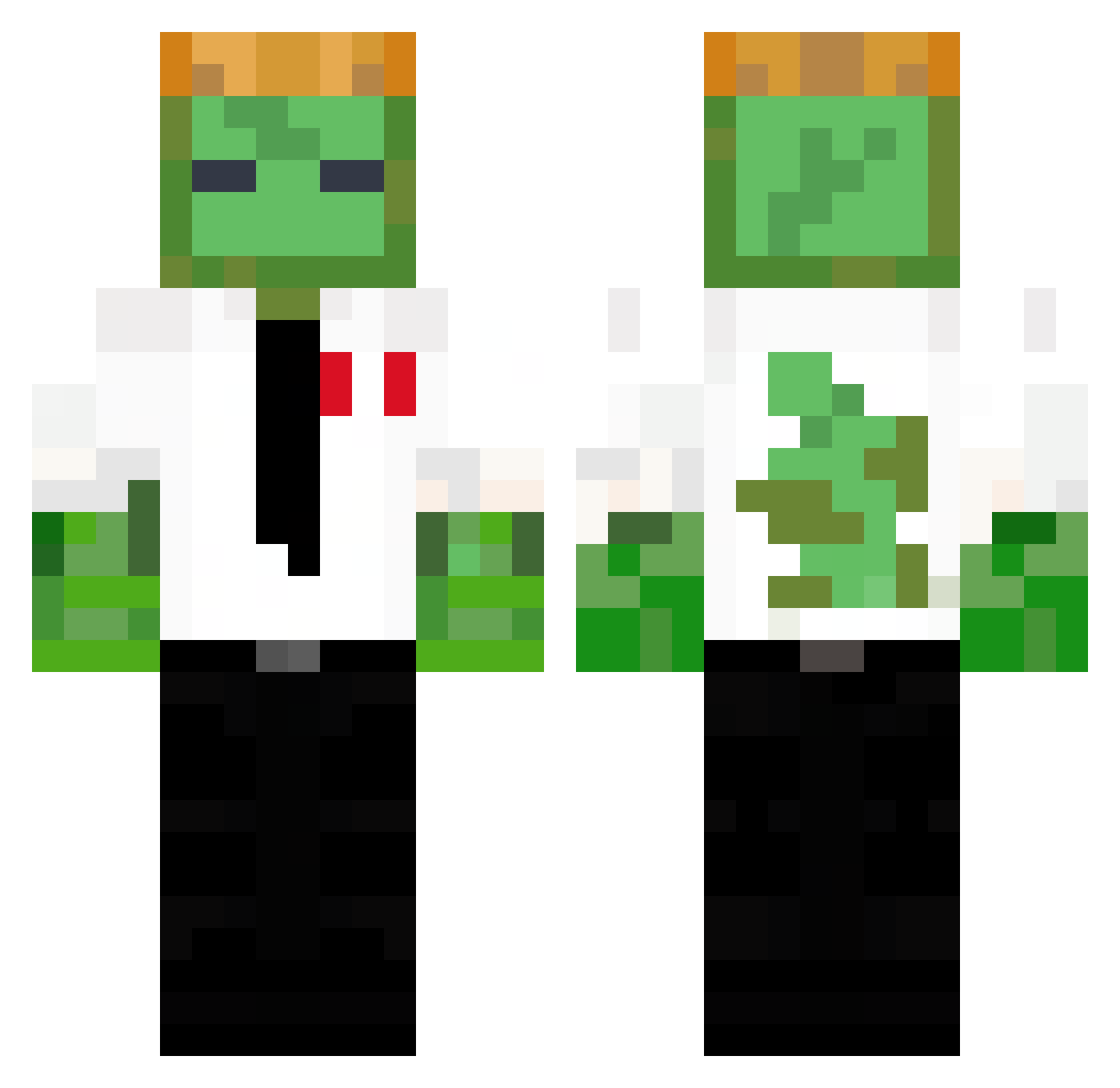 umiyasai Minecraft skin, front and back view