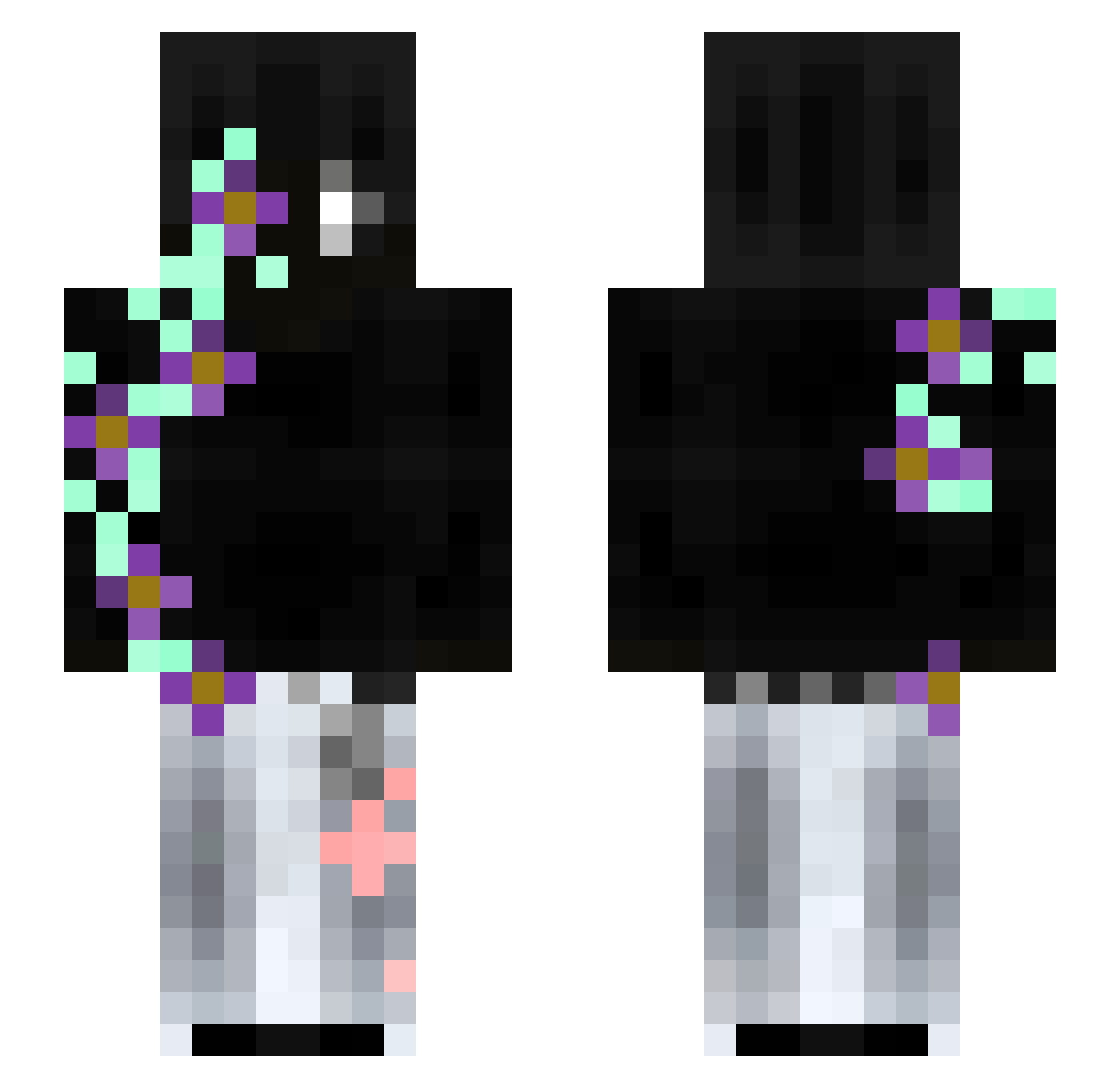 Vetvo Minecraft skin, front and back view
