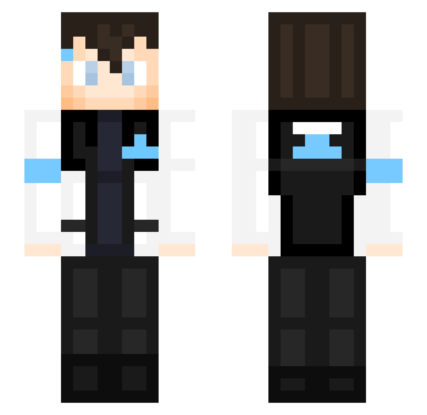 flameangel Minecraft skin, front and back view