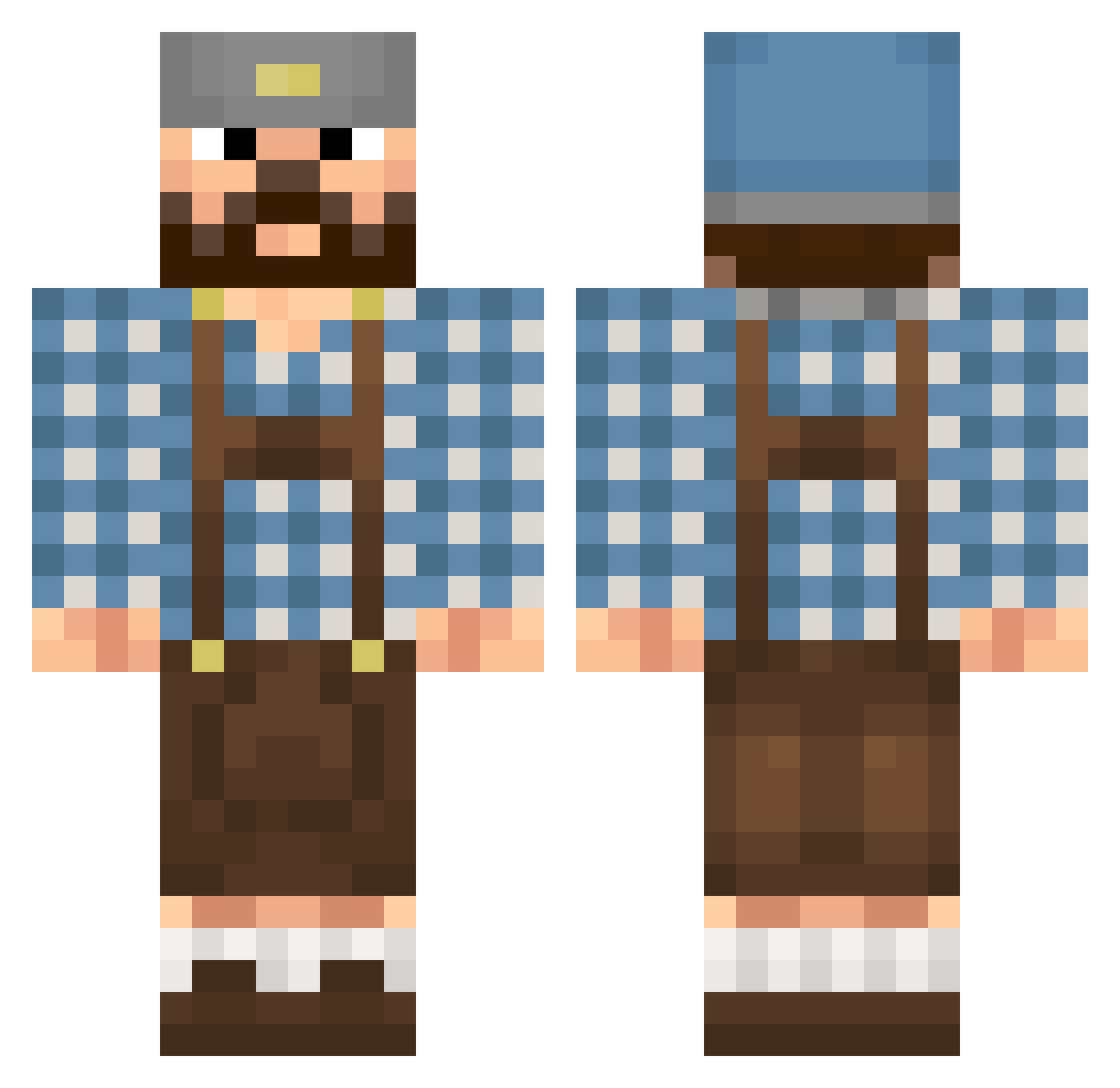 ThePozzi Minecraft skin, front and back view