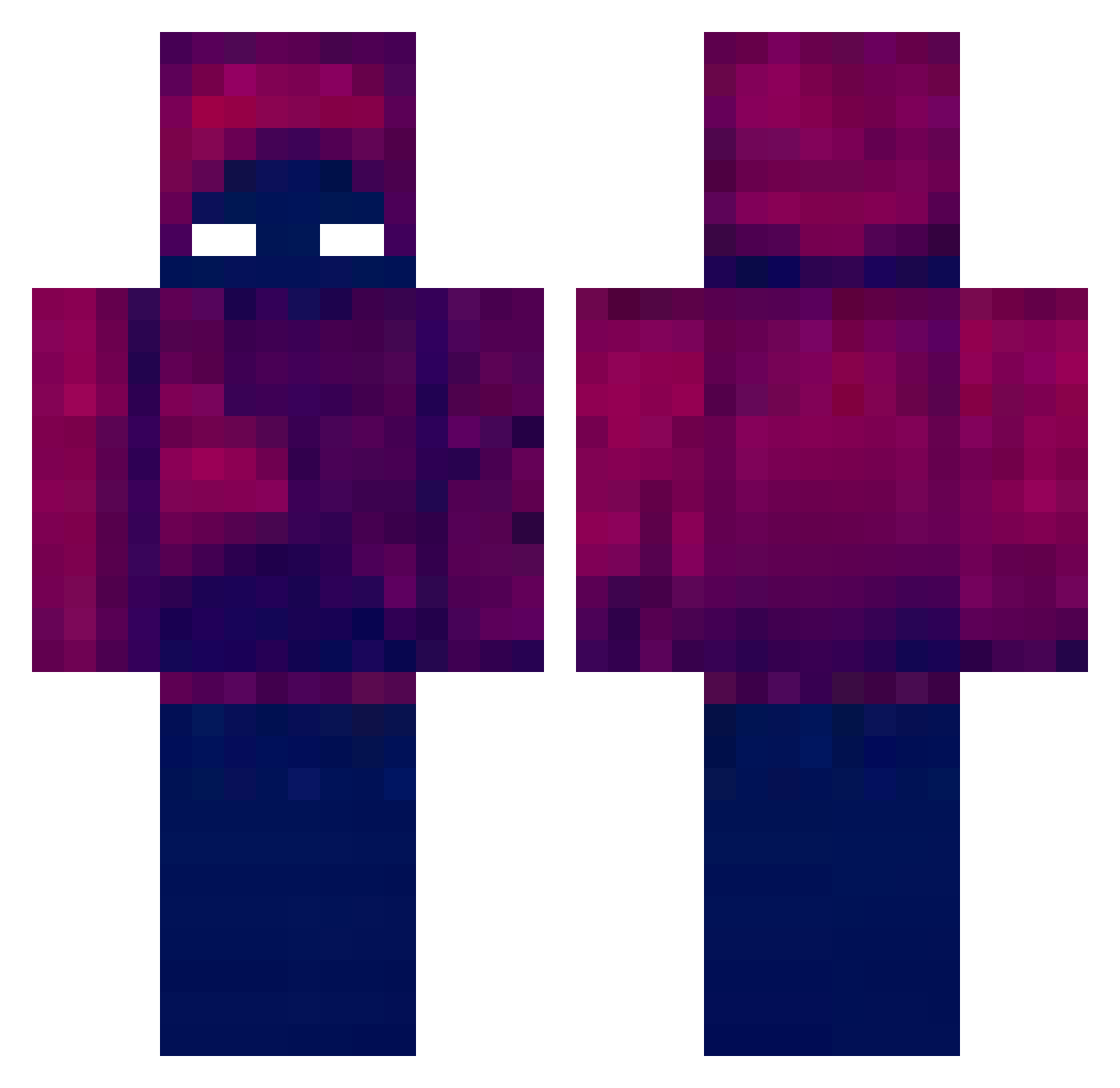 ZandyBeats Minecraft skin, front and back view