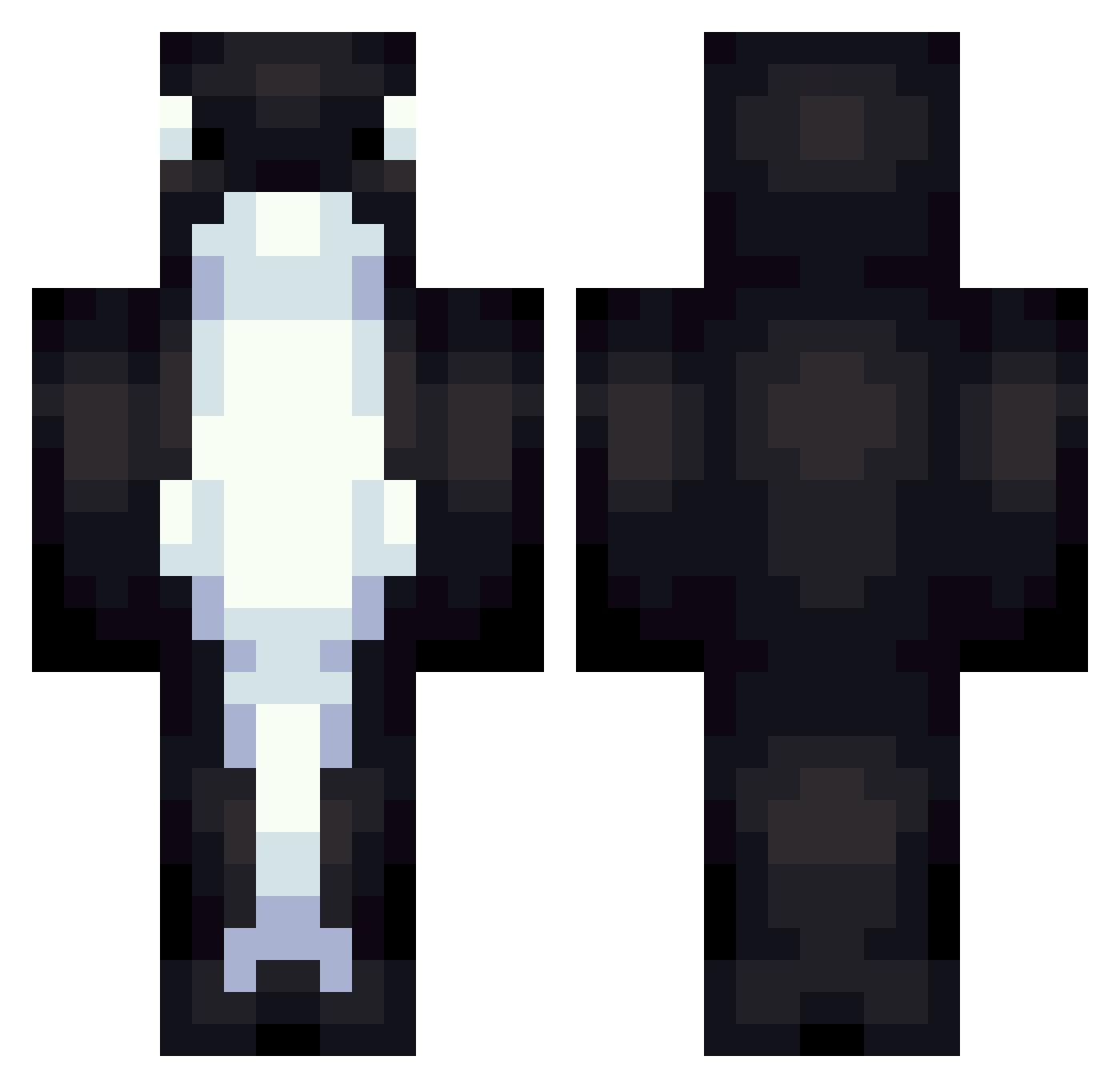 Fa397bio Minecraft skin, front and back view