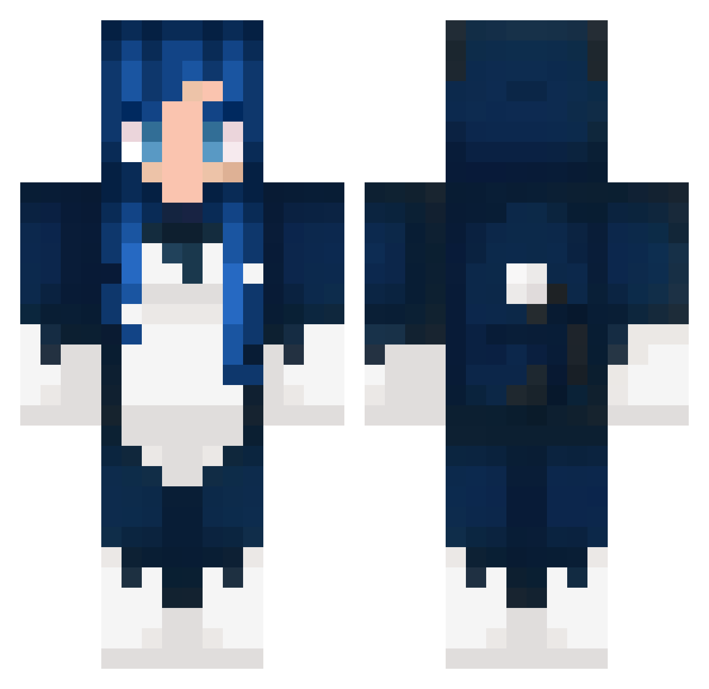 Toyhe Minecraft skin, front and back view