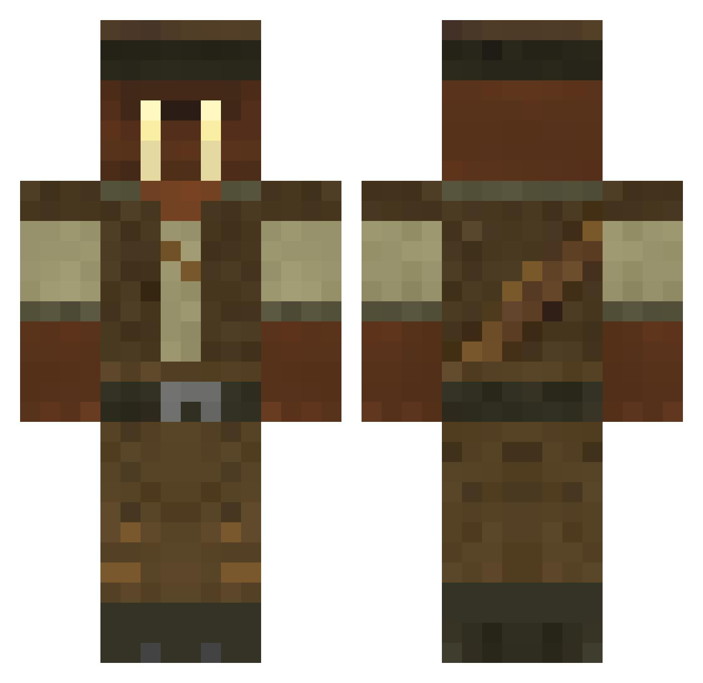 nuli0 Minecraft skin, front and back view