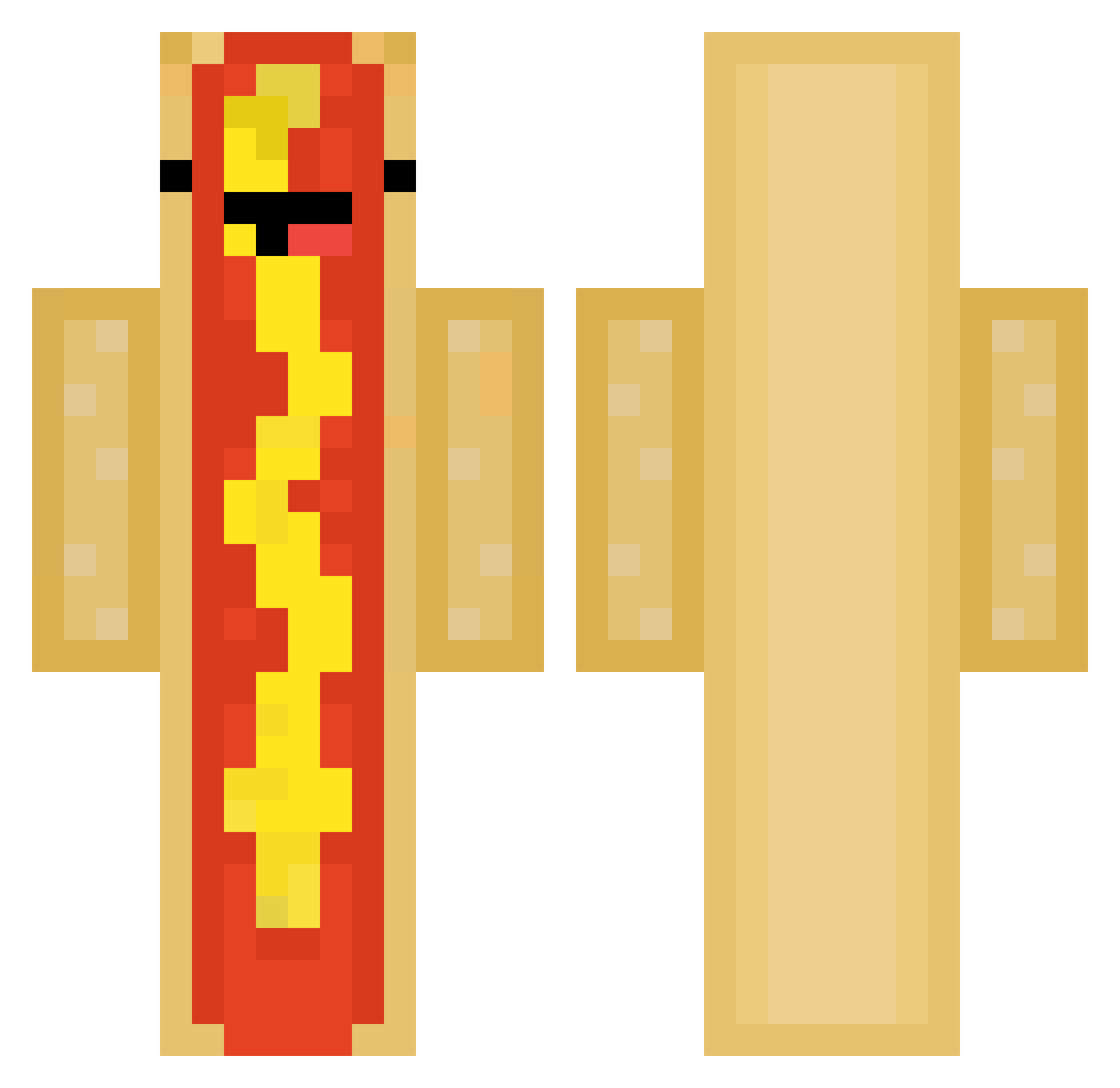 Generalcats39 Minecraft skin, front and back view
