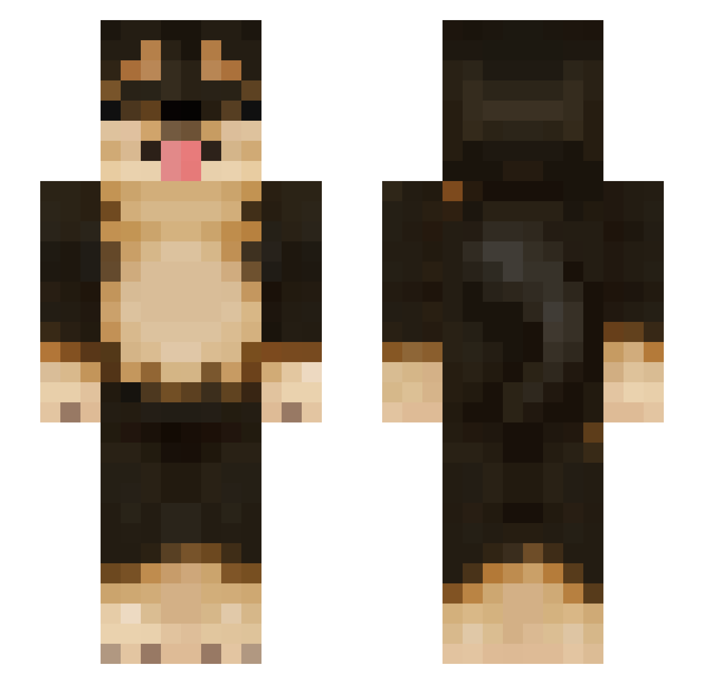 smenkleton Minecraft skin, front and back view