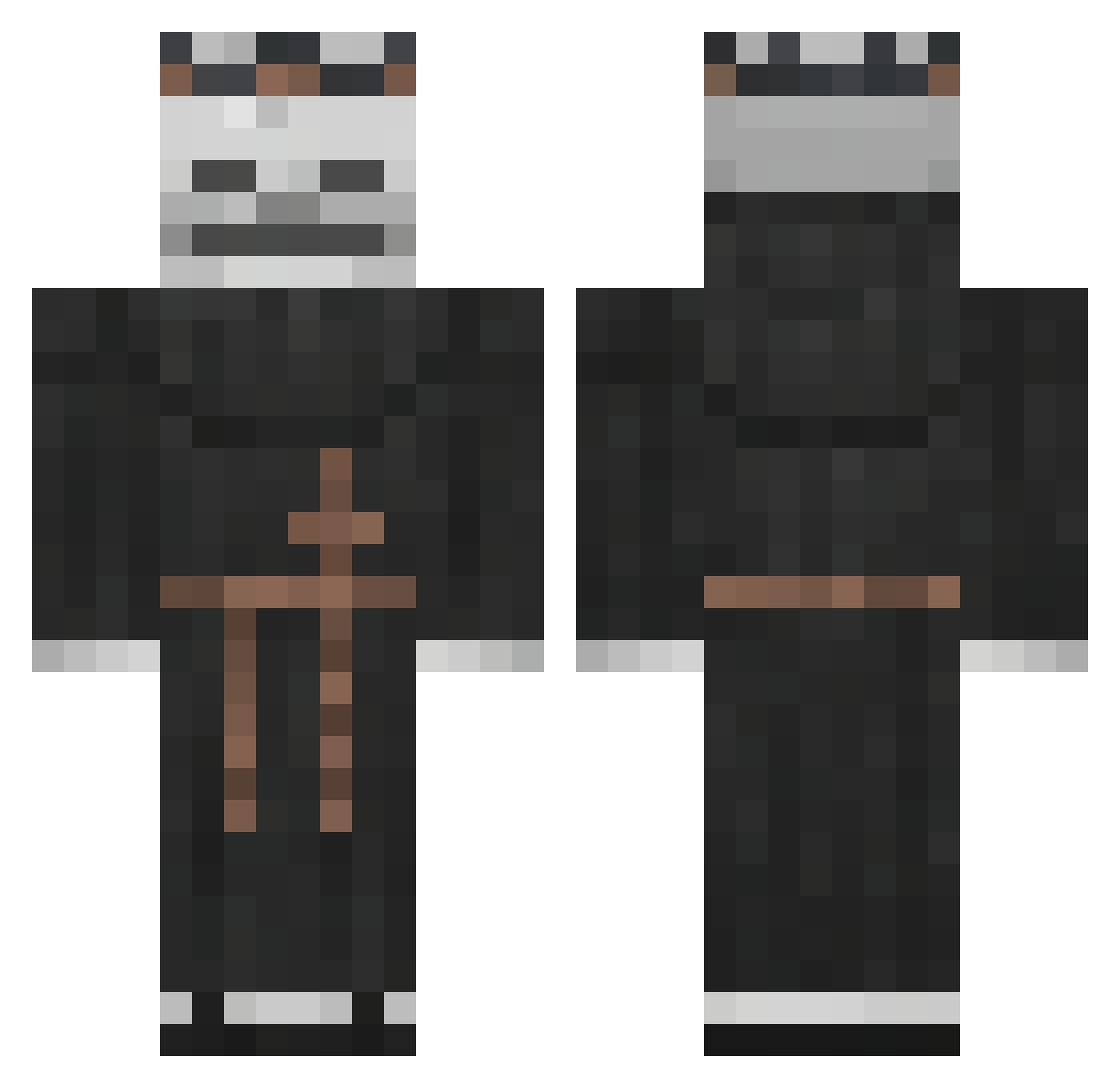 tffffftj Minecraft skin, front and back view