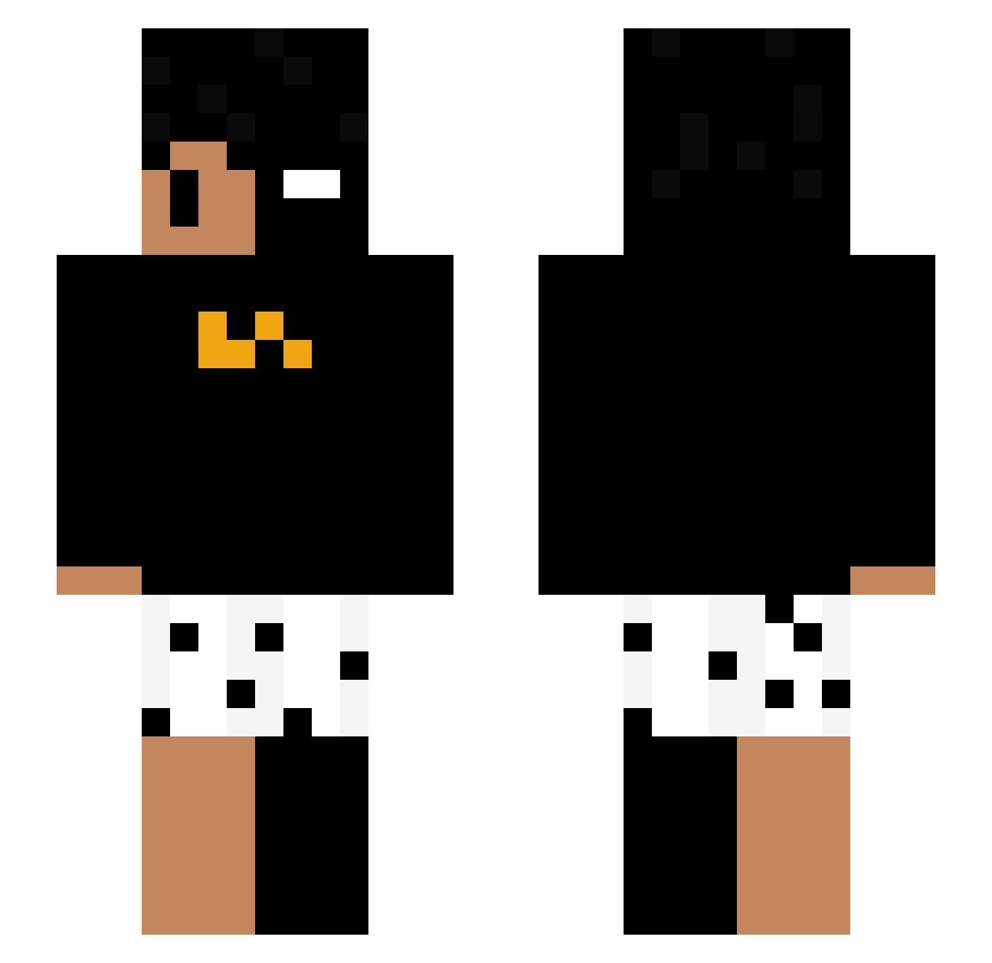 theeusx6 Minecraft skin, front and back view