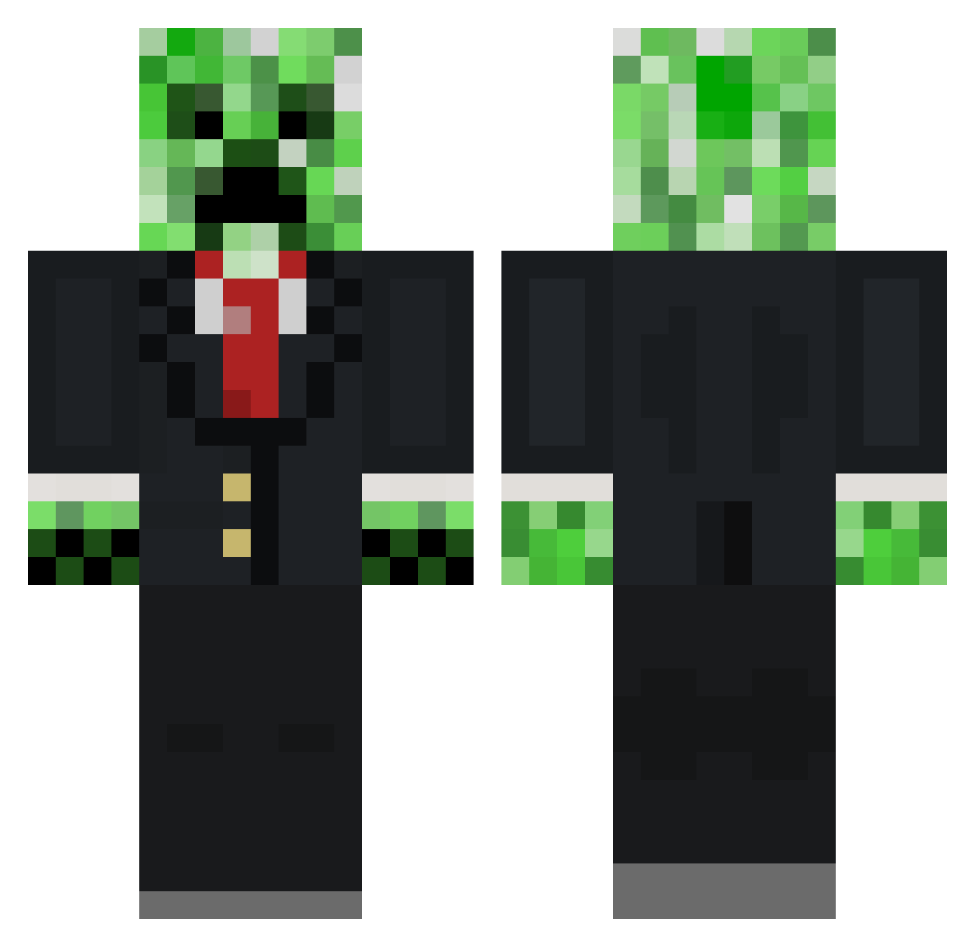 SiLen2 Minecraft skin, front and back view