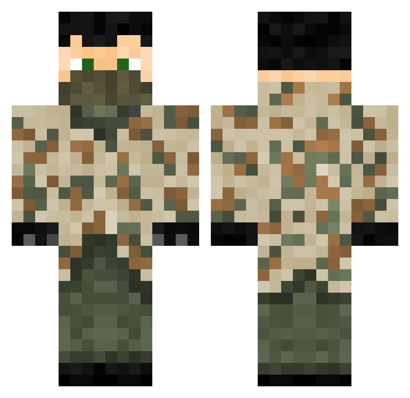 DJ_21o3 Minecraft skin, front and back view