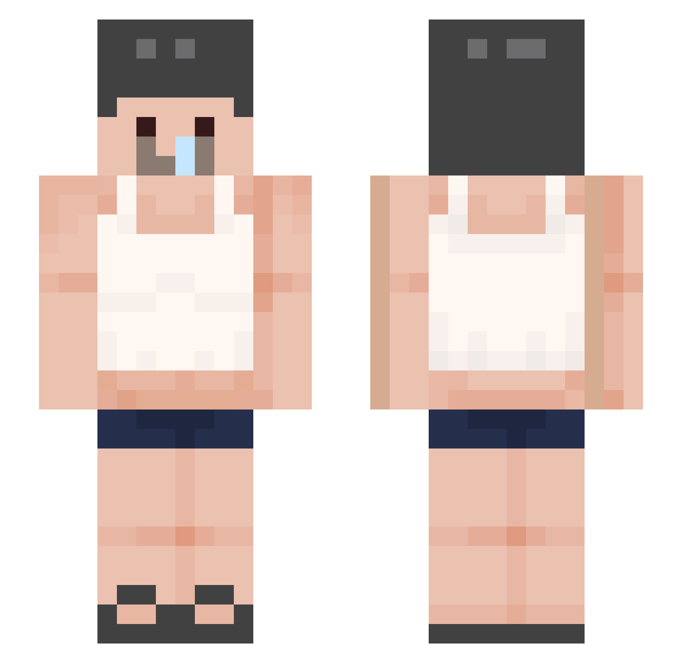 Under_20 Minecraft skin, front and back view