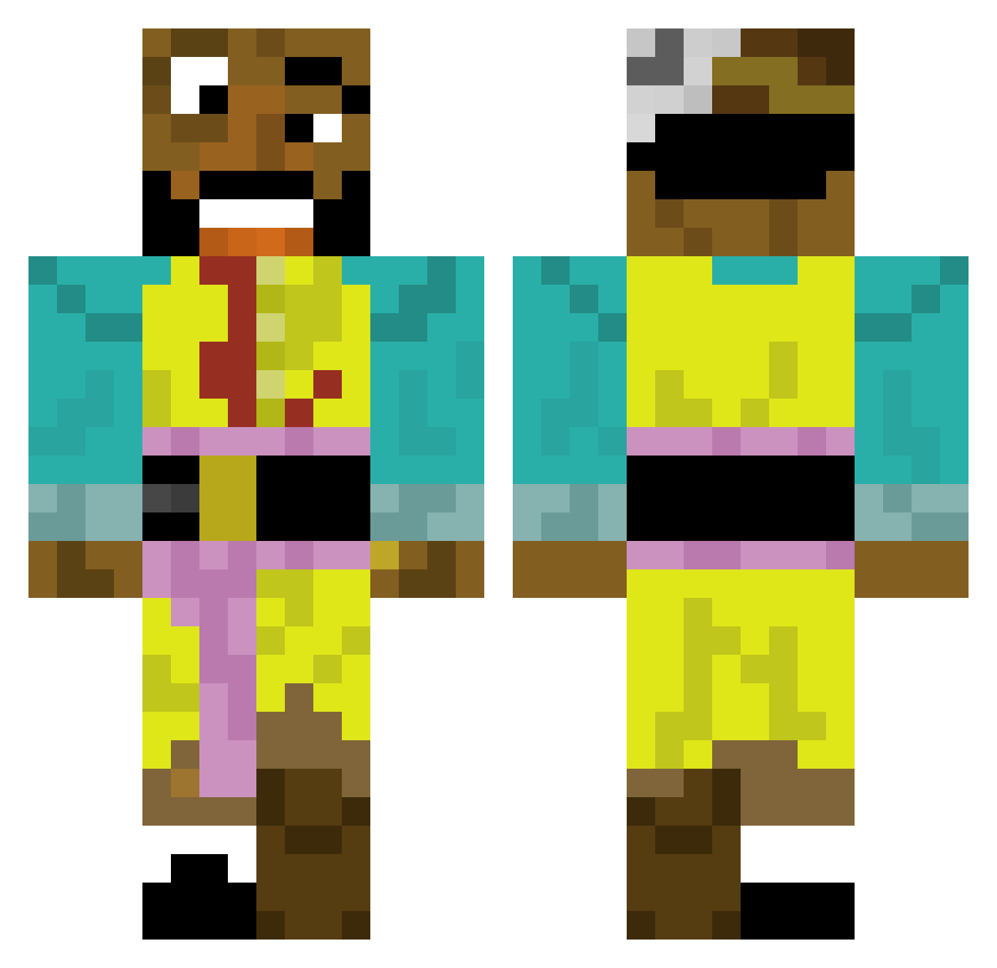 Bill662191 Minecraft skin, front and back view