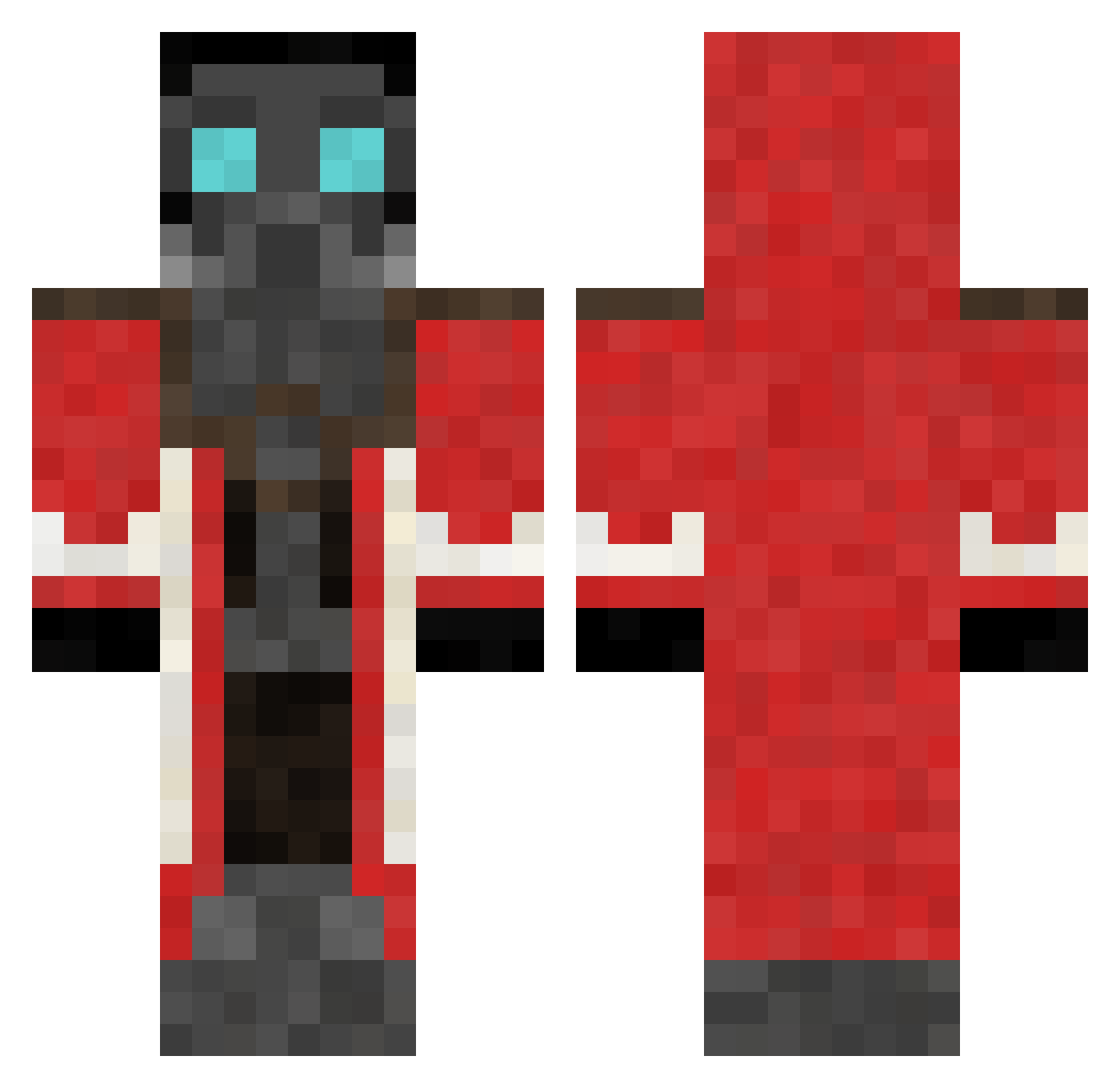 MCarbuzon Minecraft skin, front and back view