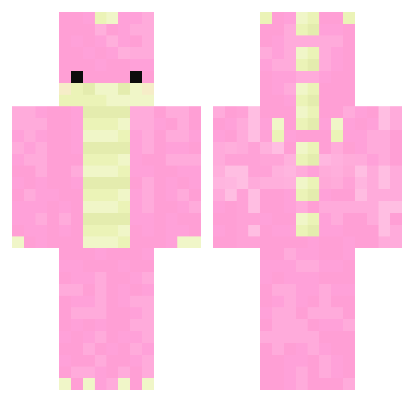 444_sonja Minecraft skin, front and back view
