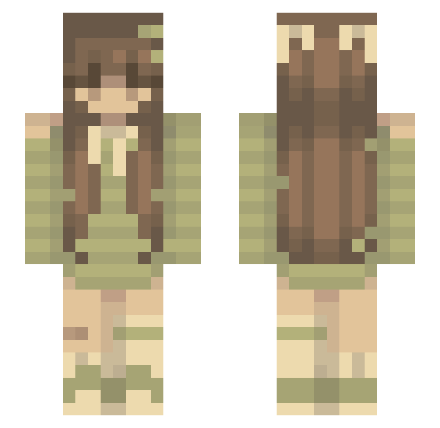 _flashbang Minecraft skin, front and back view