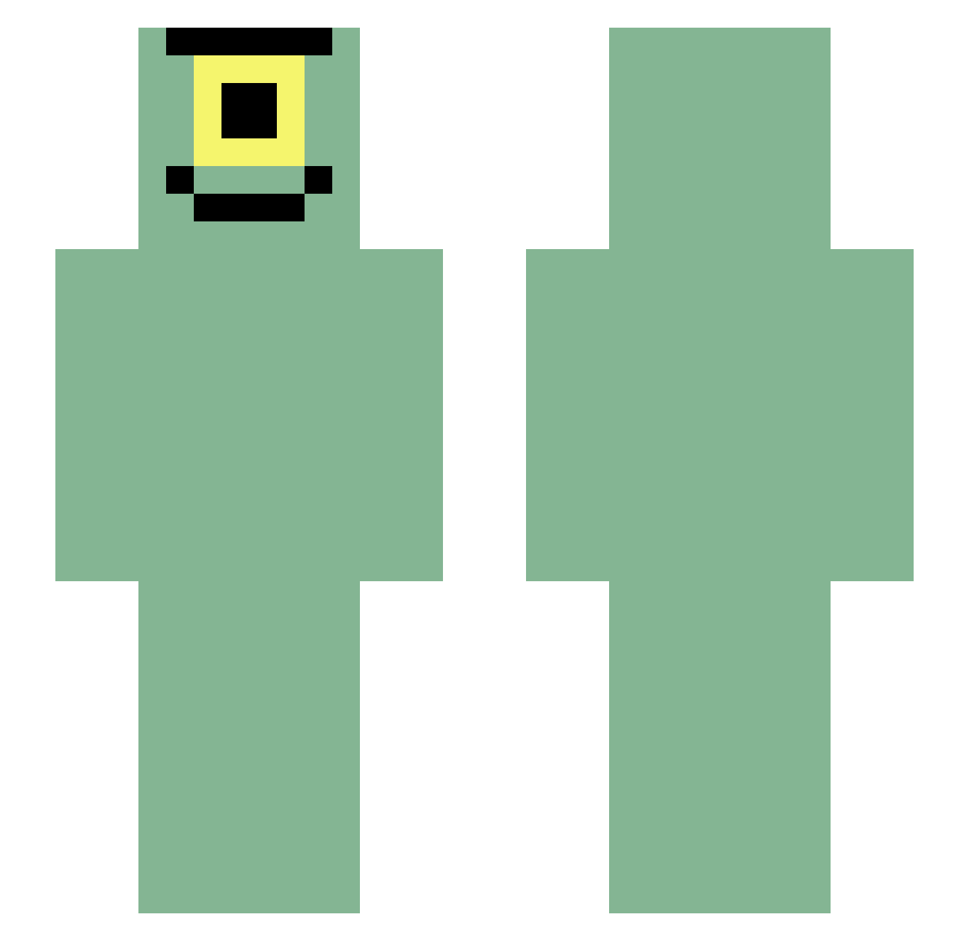 wishfulbelle Minecraft skin, front and back view