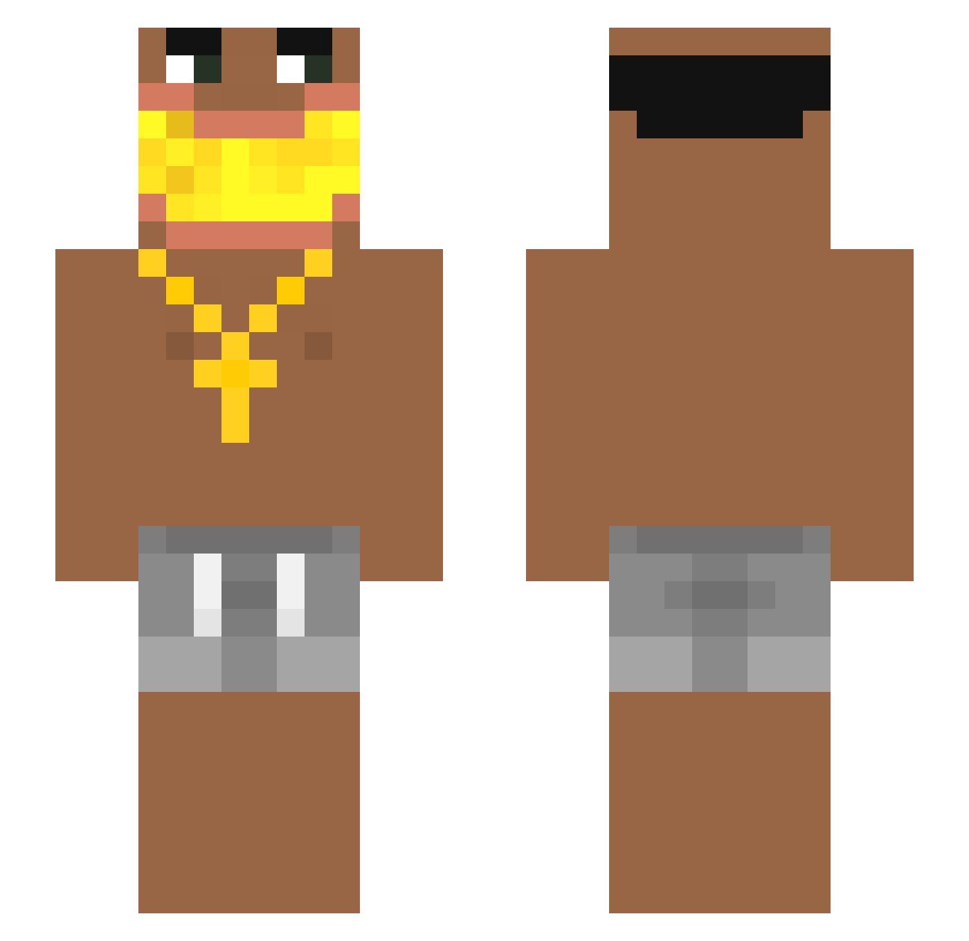 YBGValmah Minecraft skin, front and back view