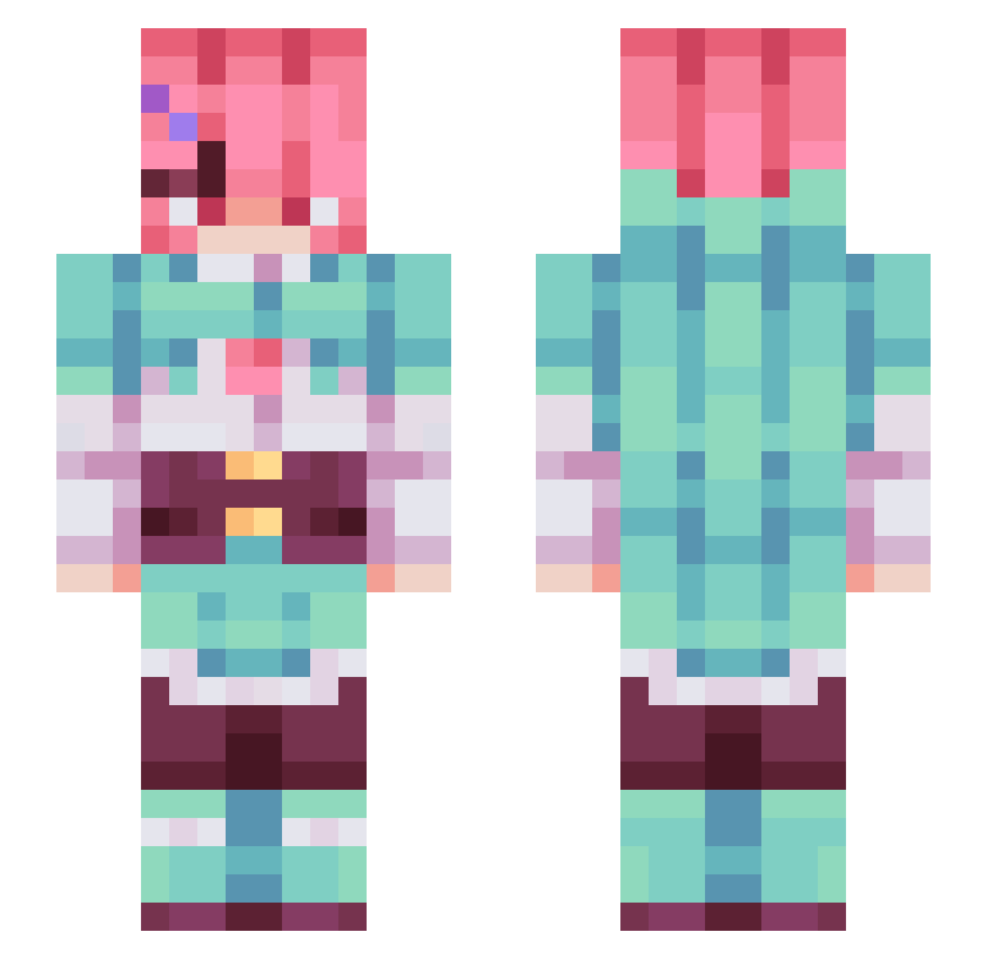 TwbyYyy Minecraft skin, front and back view
