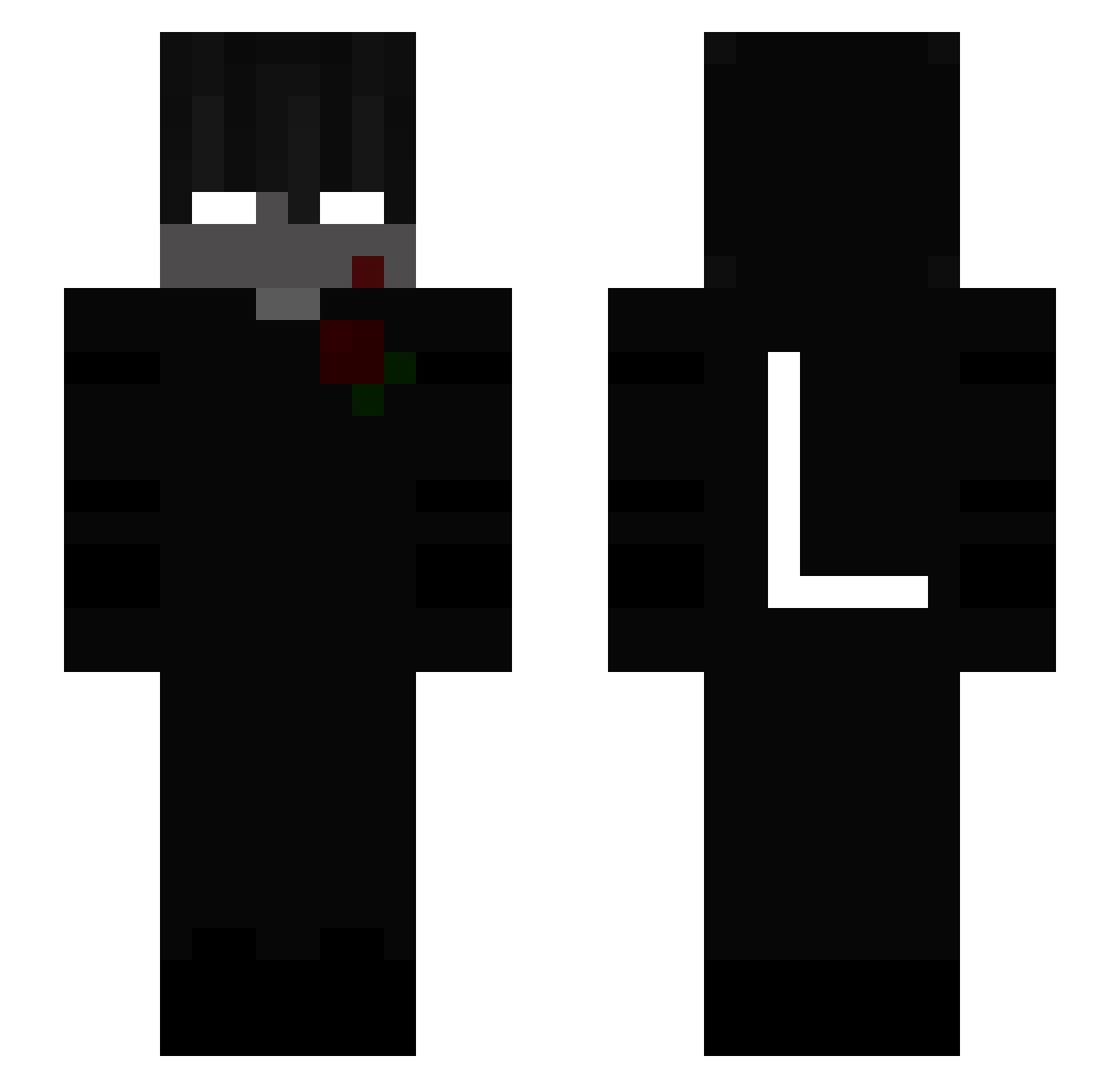 taktischez Minecraft skin, front and back view