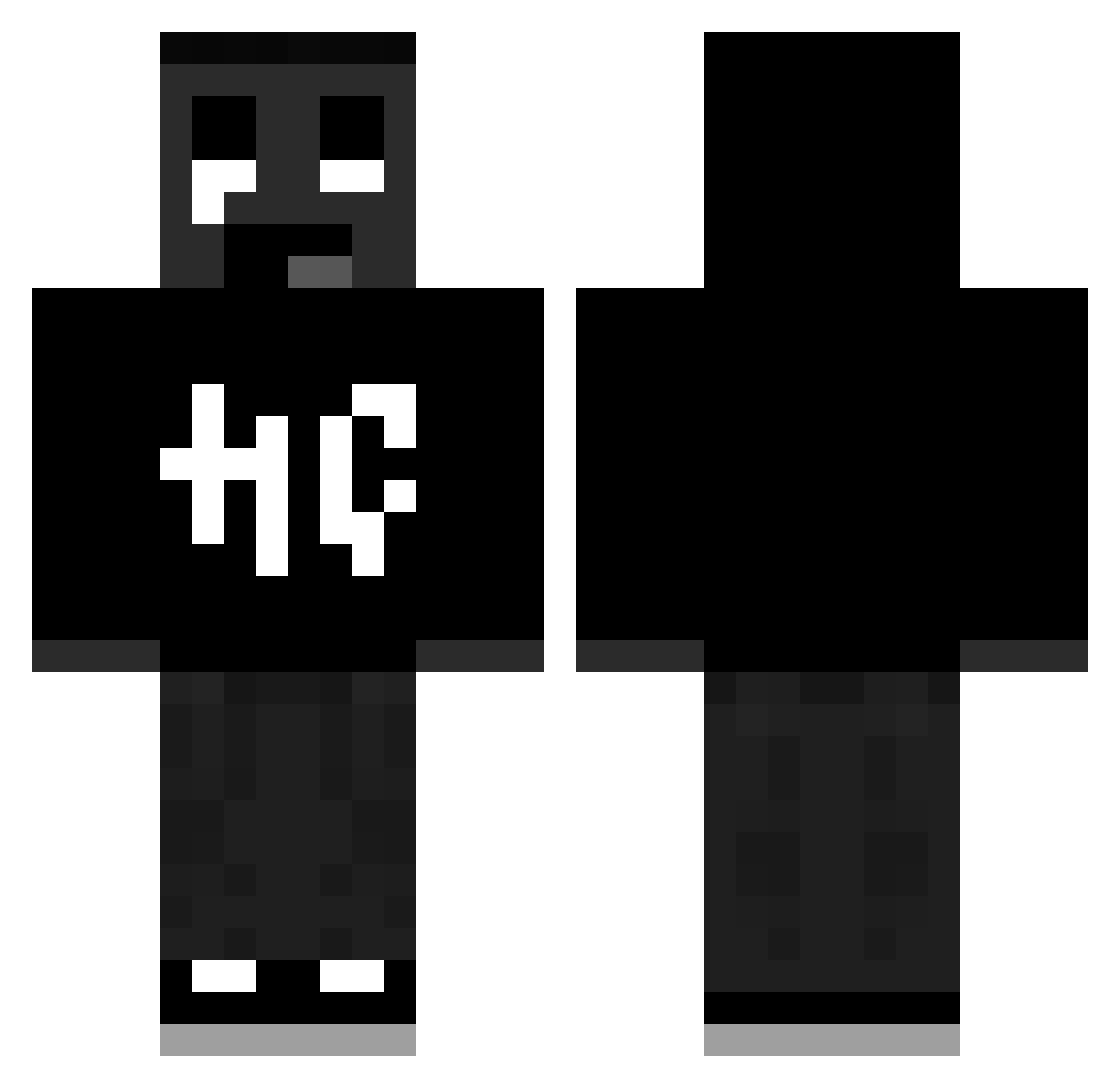 rnilan Minecraft skin, front and back view