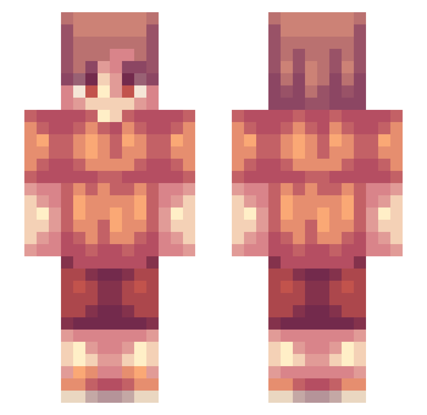 x_xstramec_x Minecraft skin, front and back view