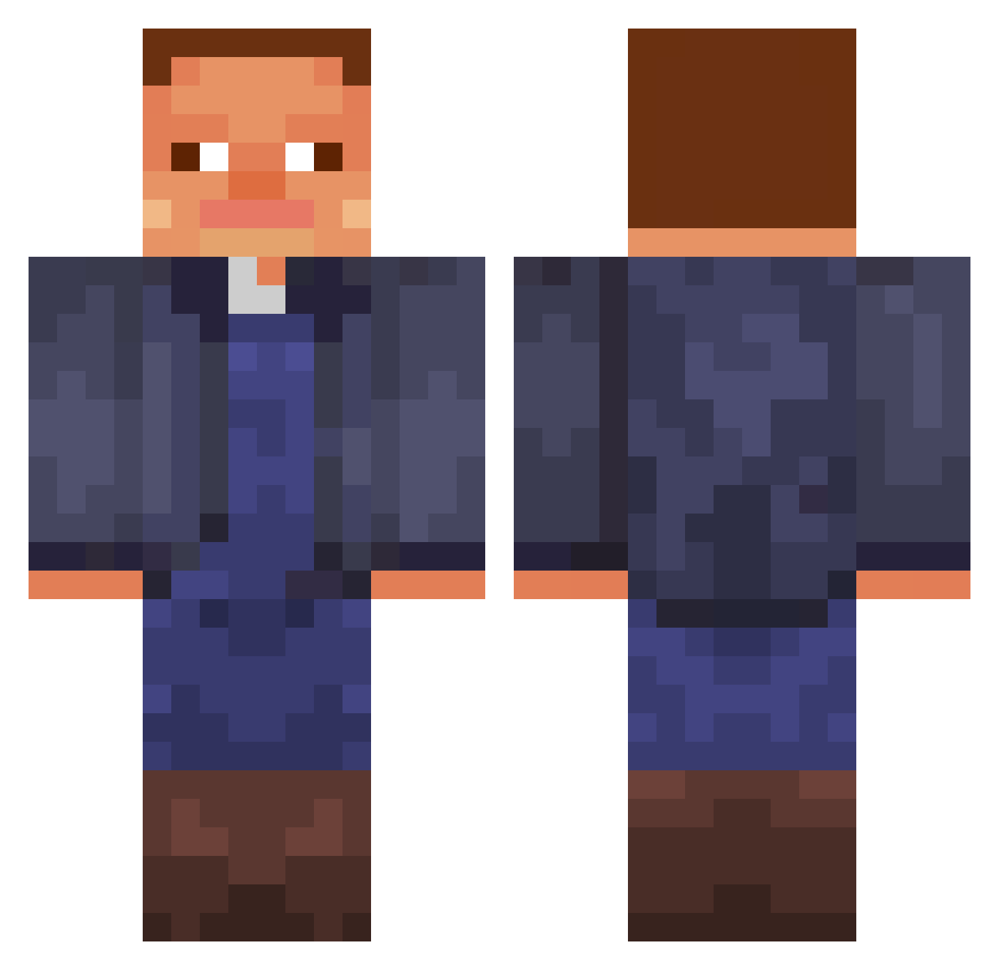 elijahfartpoop Minecraft skin, front and back view