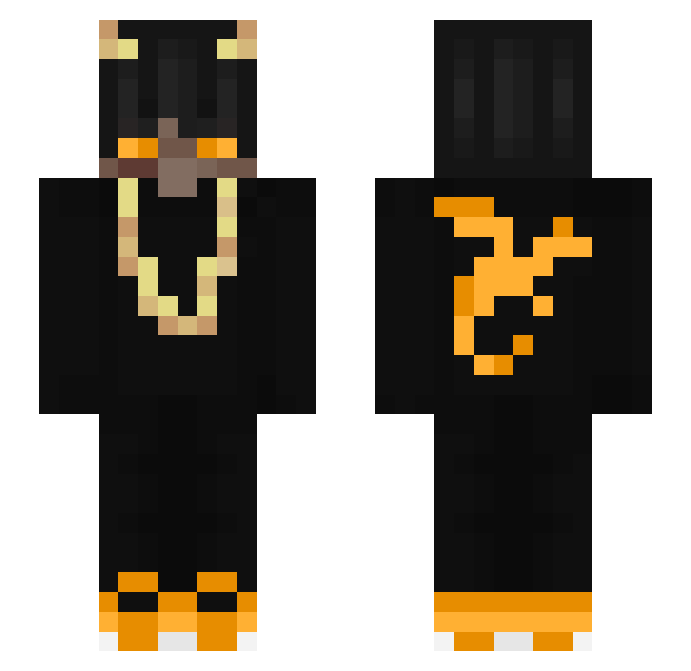 ThijsNG Minecraft skin, front and back view