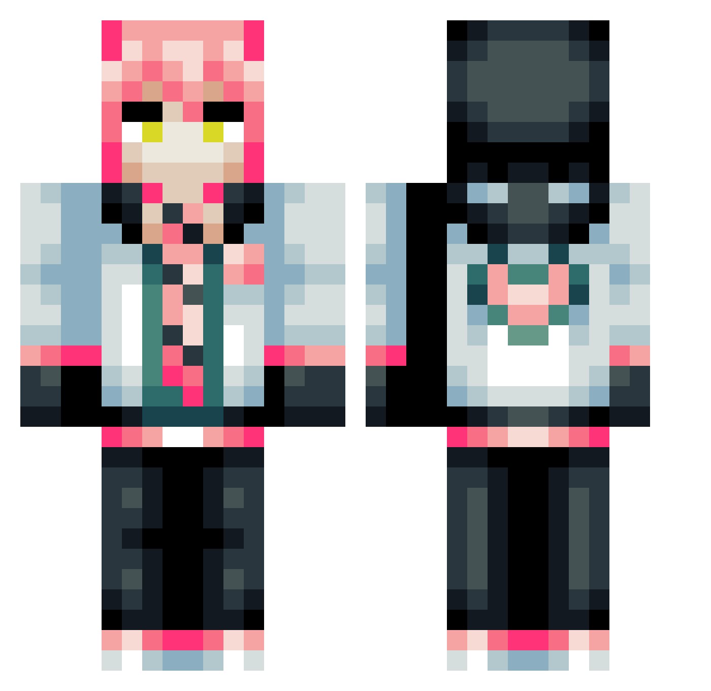 charleseyler Minecraft skin, front and back view