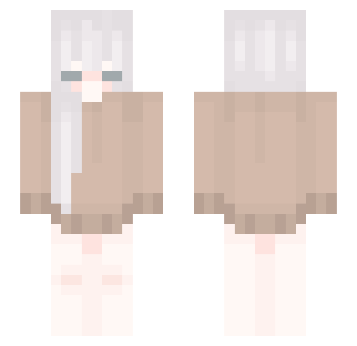 xClauVN Minecraft skin, front and back view