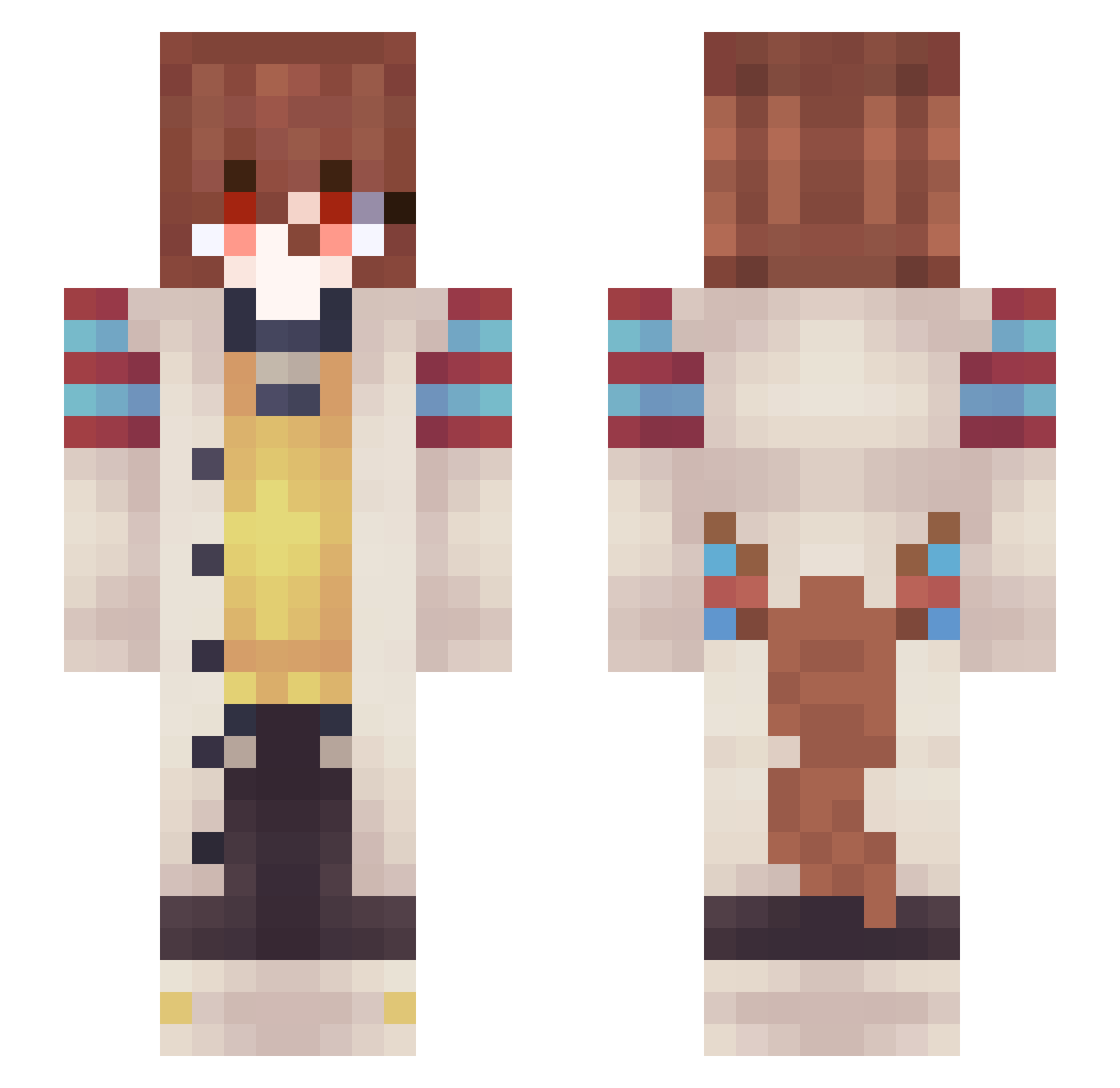 RedAngel2014 Minecraft skin, front and back view