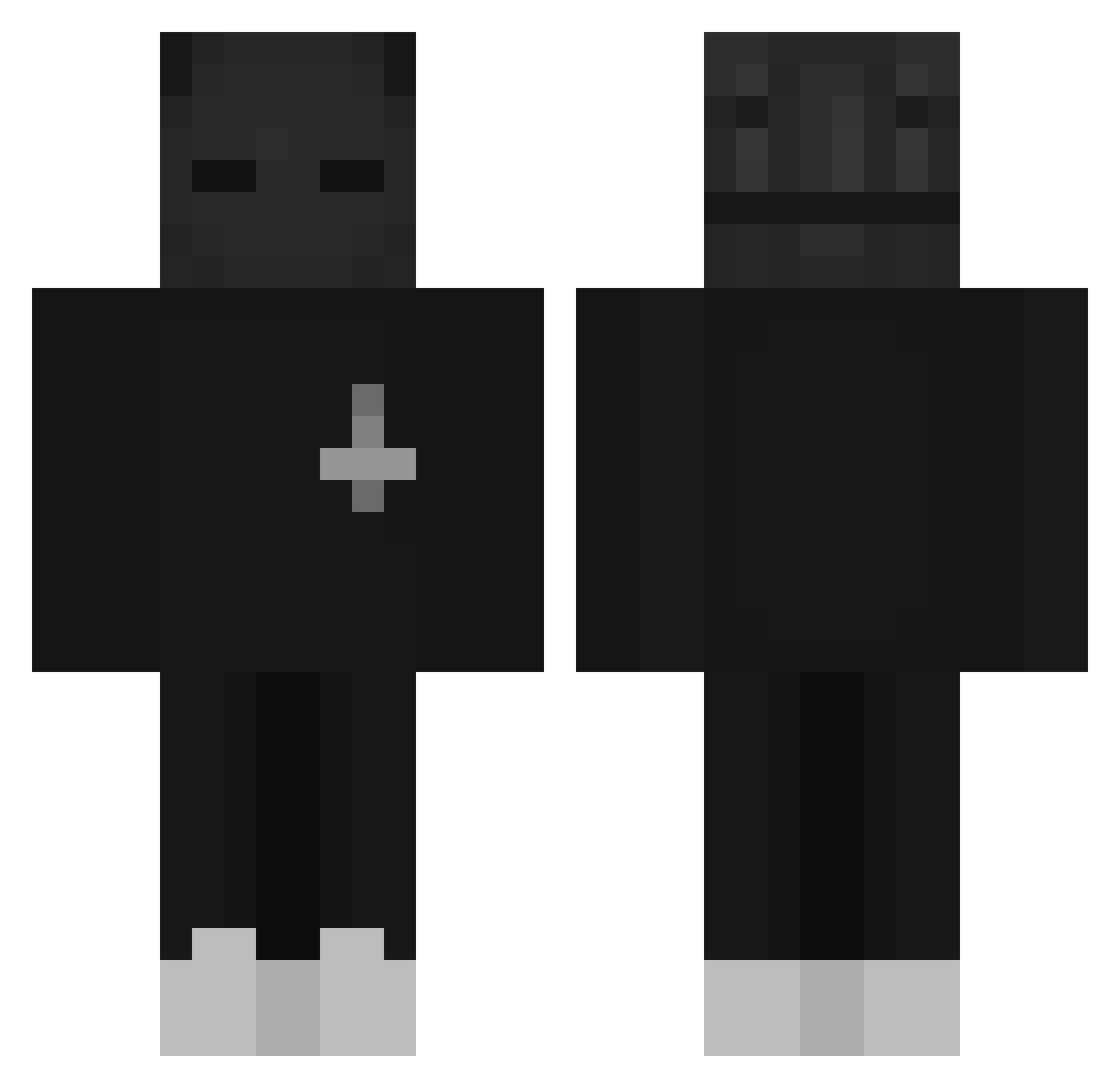 Moyyom Minecraft skin, front and back view