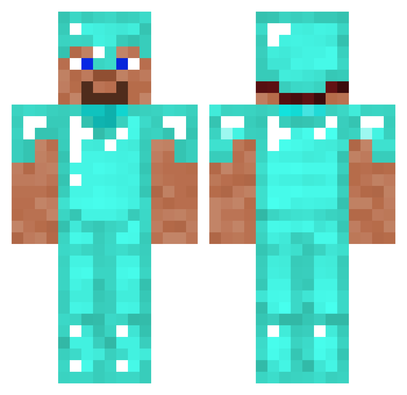 LNIR947 Minecraft skin, front and back view